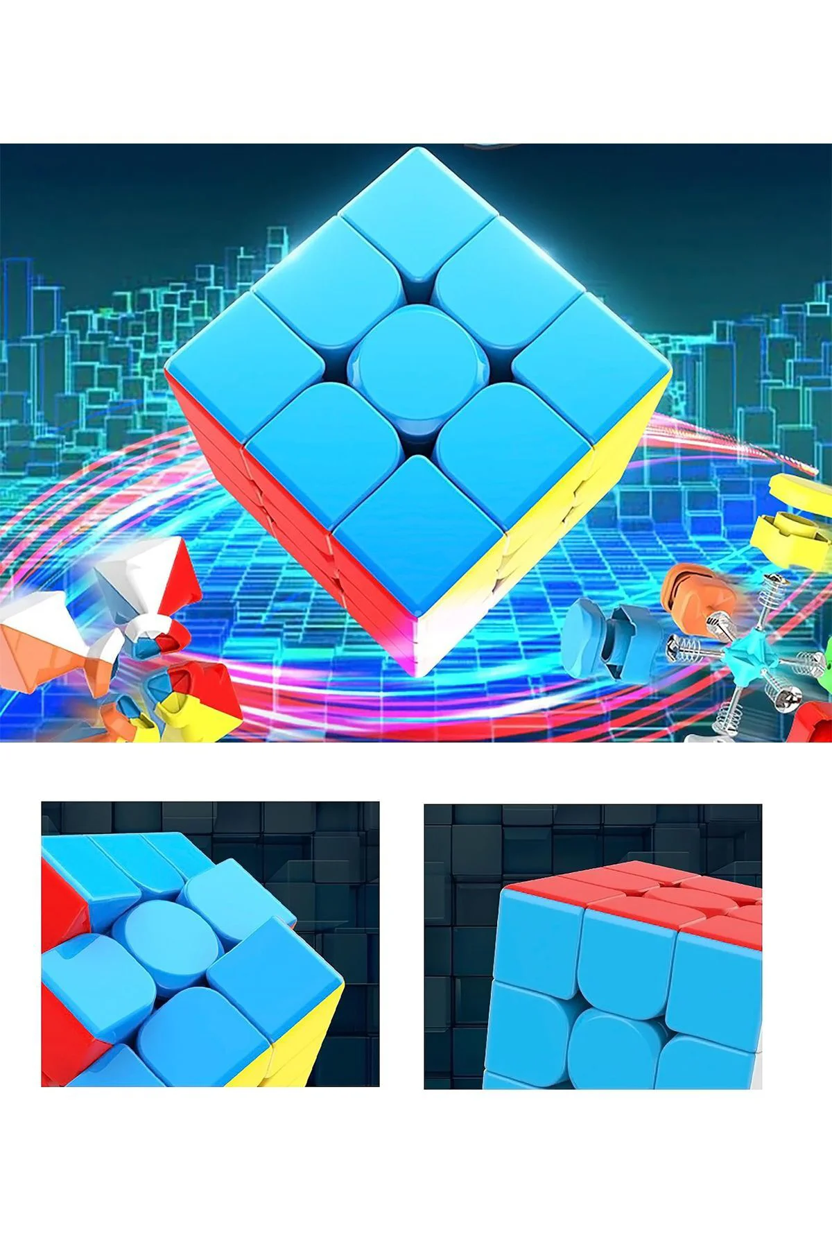Speed Cupe Rubik Küp Zeka Küpü 3x3 Canlı Renkler ve Pastel Küp
