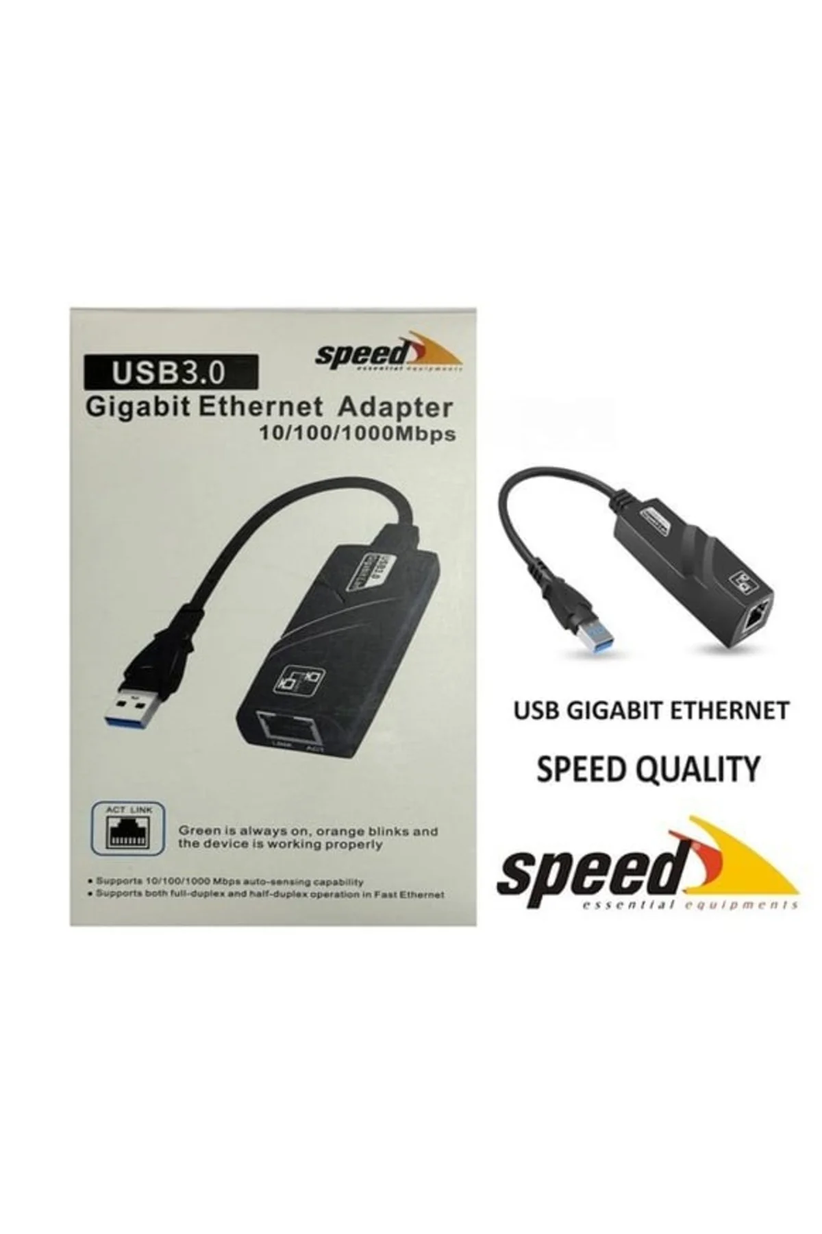 Speed SP-UE050 USB 3.0 to RJ45 10/100/1000 Mbps Gigabit Ethernet 