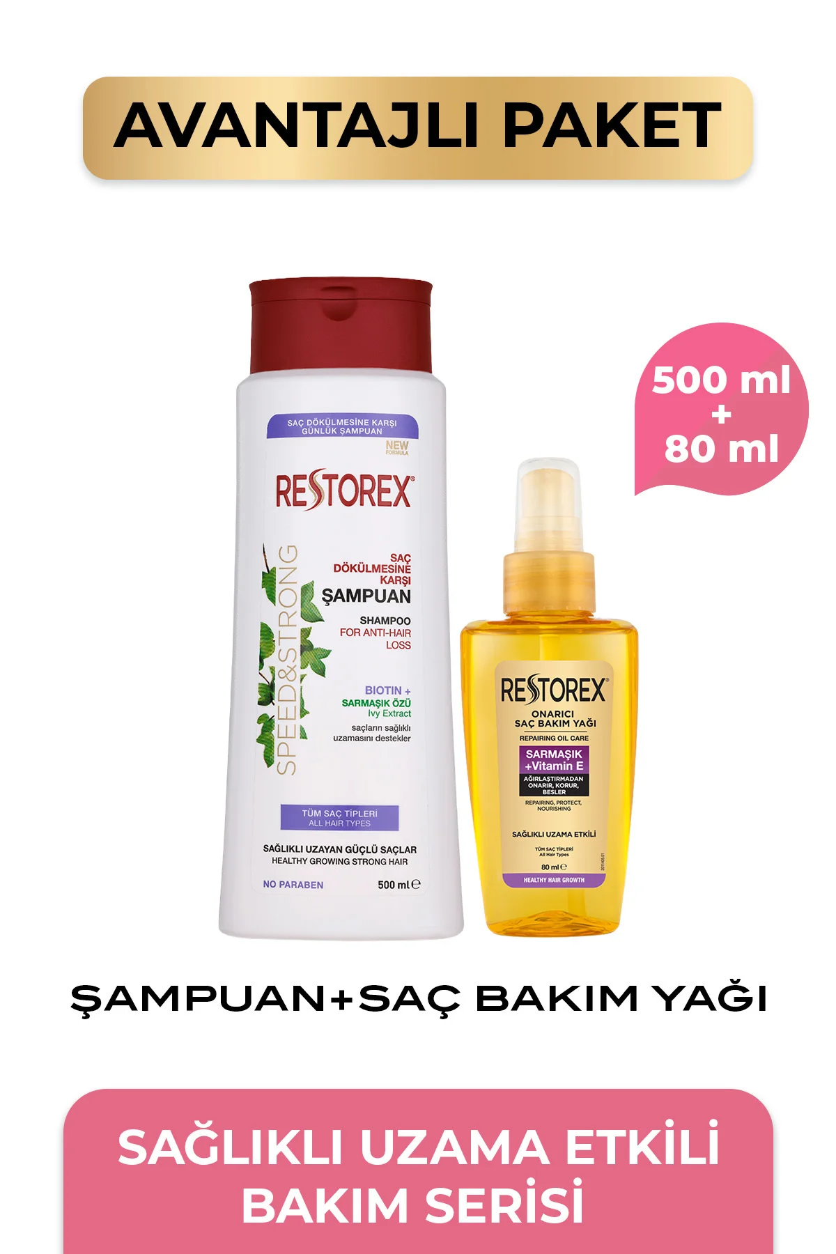 Speed Strong Onarıcı Saç Bakım Yağı 80 Ml + Saç Dökülmesine Karşı Şampuan 500 Ml Speed Strong Onarıcı Saç Bakım Yağı 80 Ml + Saç Dökülmesine Karşı Şampuan 500 Ml