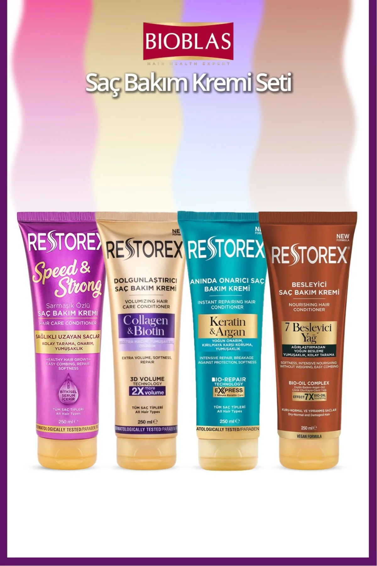 Speed&Strong+Collagen&Biotin+Keratin&Argan+7 Besleyici Yağ Saç Bakım Kremi