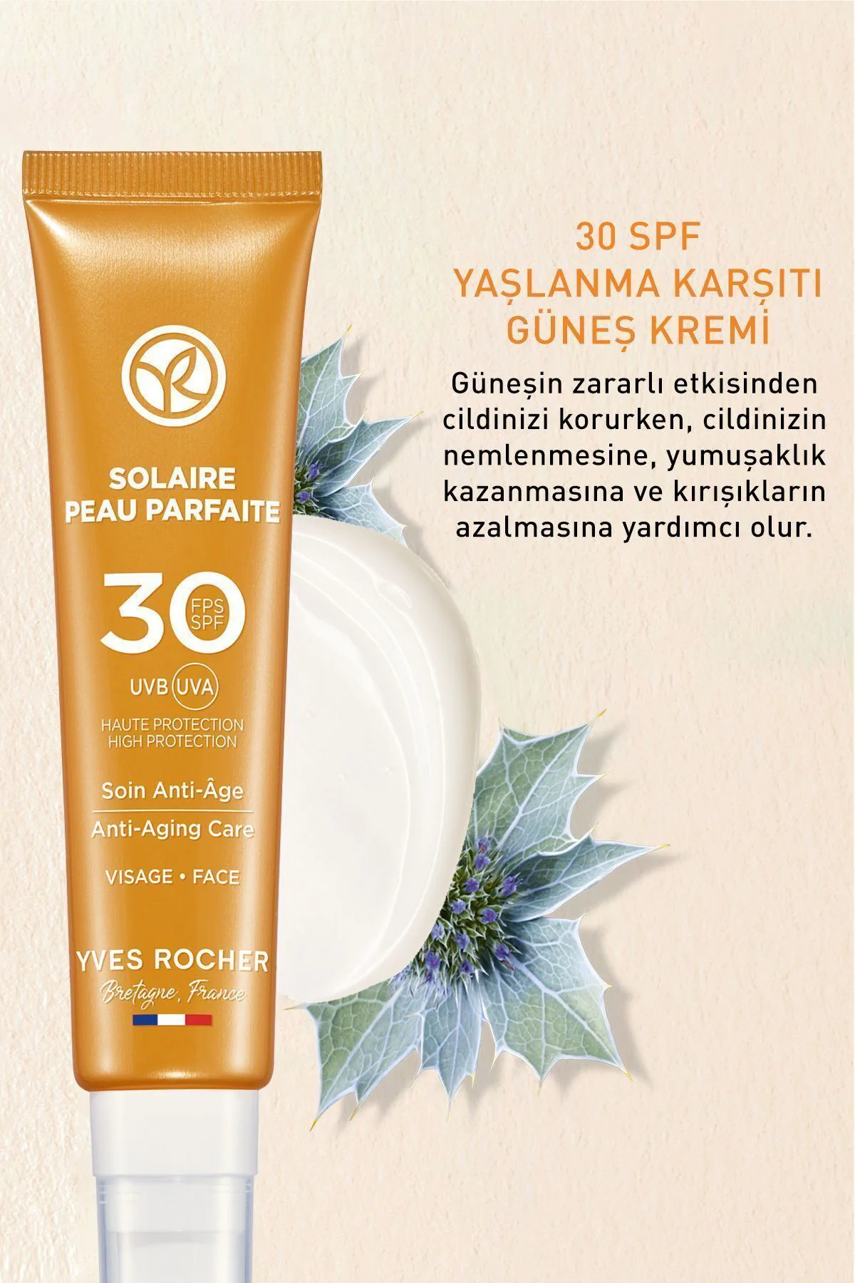 Spf 30 Fotoyaşlanma Ve Leke Karşıtı Güneş Koruyucu Yüz Kremi/solaire Peau Parfaite-40 ml