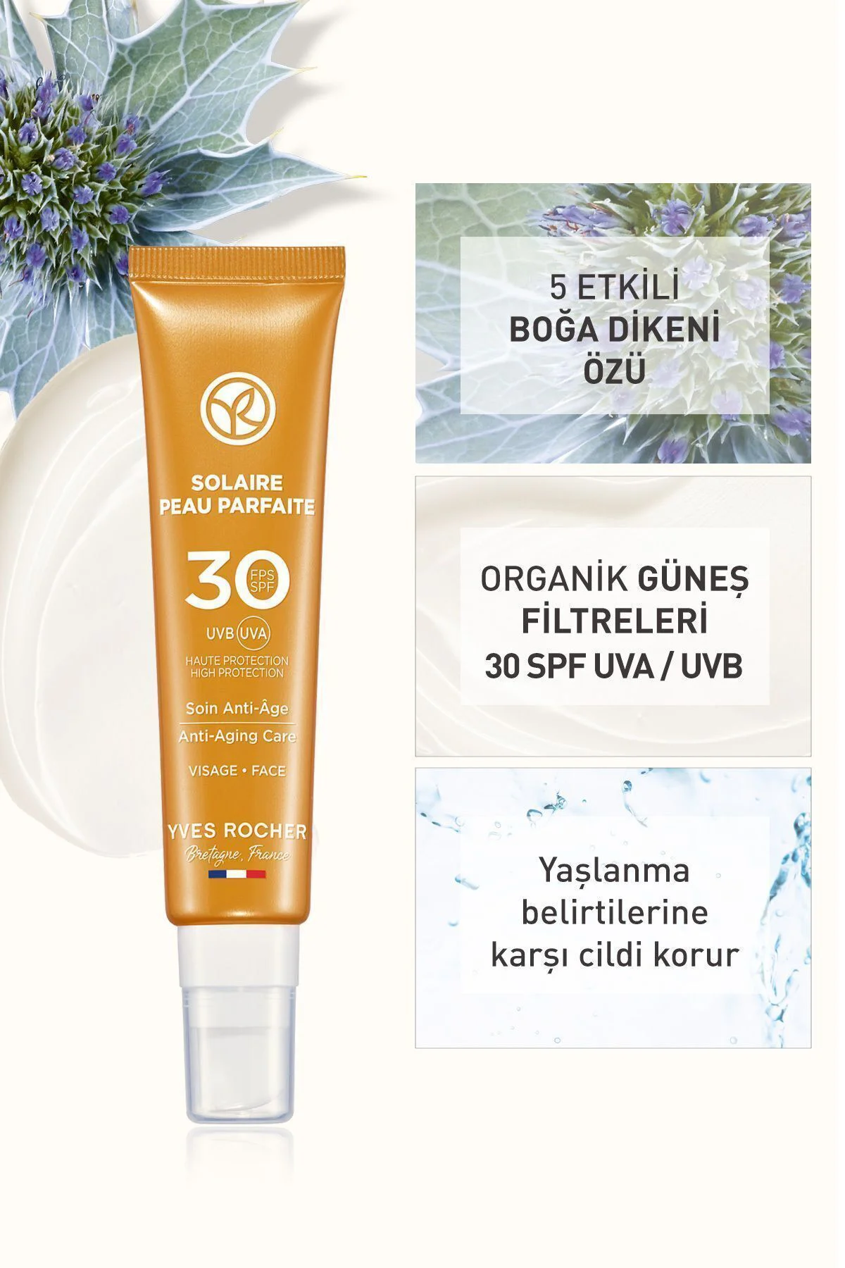 Spf 30 Fotoyaşlanma Ve Leke Karşıtı Güneş Koruyucu Yüz Kremi/solaire Peau Parfaite-40 ml