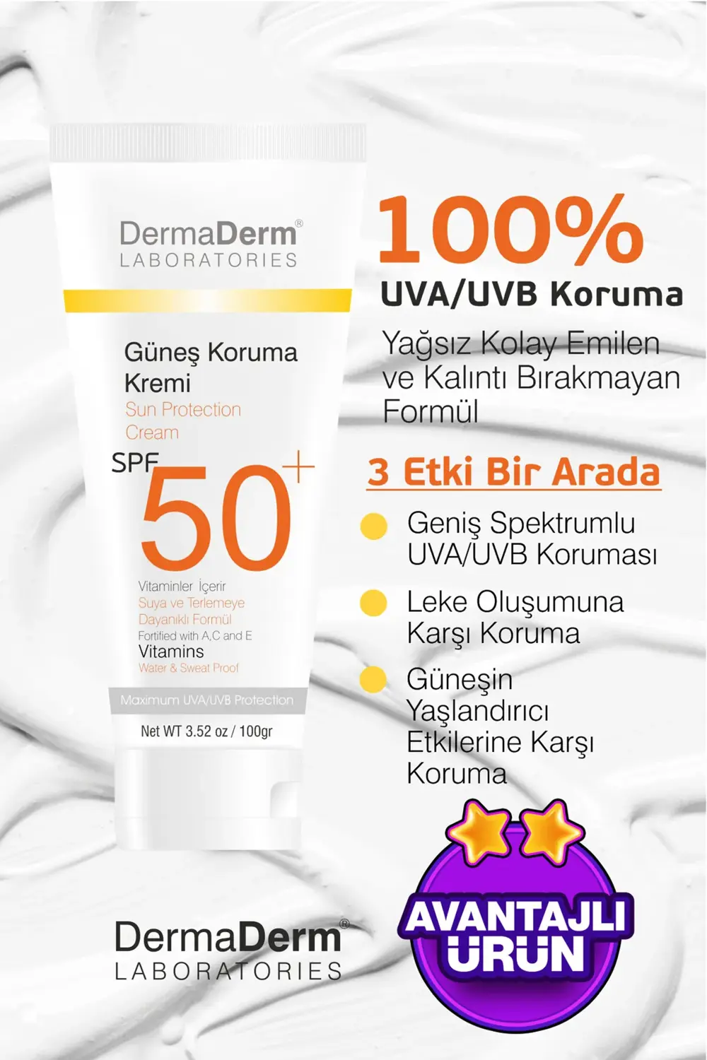 Spf 50 Güneş Koruma Kremi 100 gr