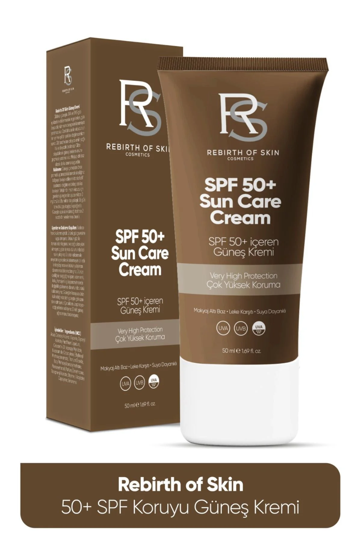 Spf 50 Leke Karşıtı Yüksek Koruyucu Yüz Güneş Kremi Tüm Ciltler İçin 50 ml