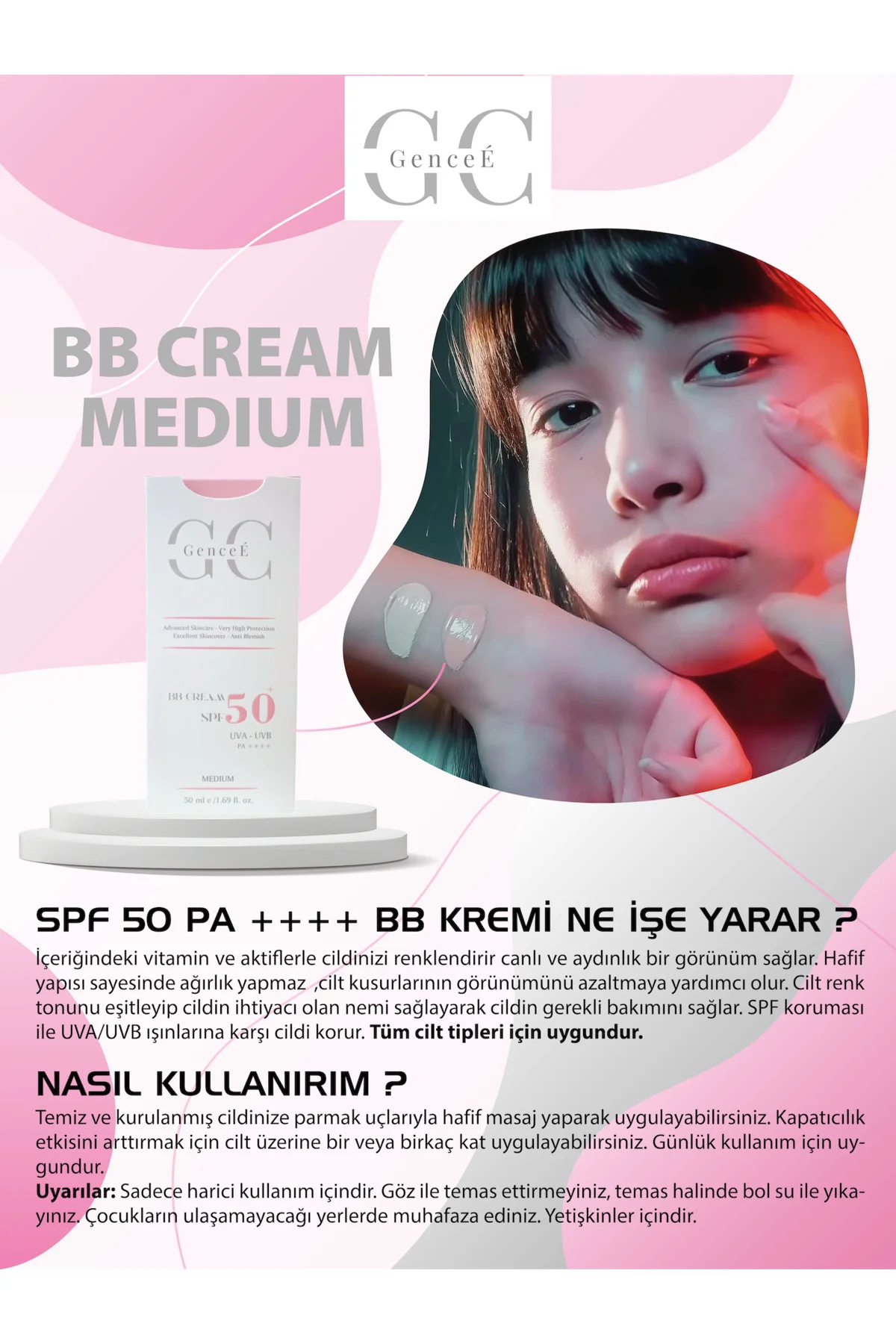 Spf 50 Pa Bb Cream Medıum Cilt Tonu Eşitleyici Işıltılı Yoğun Kapatıcı Spf 50 Pa Bb Cream Medıum Cilt Tonu Eşitleyici Işıltılı Yoğun Kapatıcı - Görsel 3