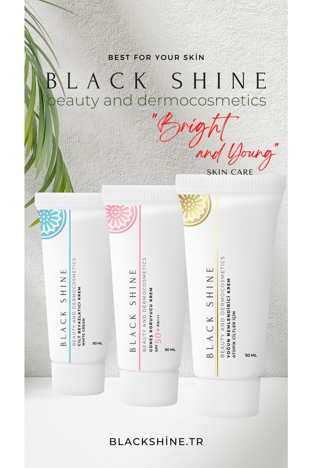 Black Shine Bs Spf 50+ Yüksek Korumalı Nemlendirici Yüz Güneş Kremi 50Ml