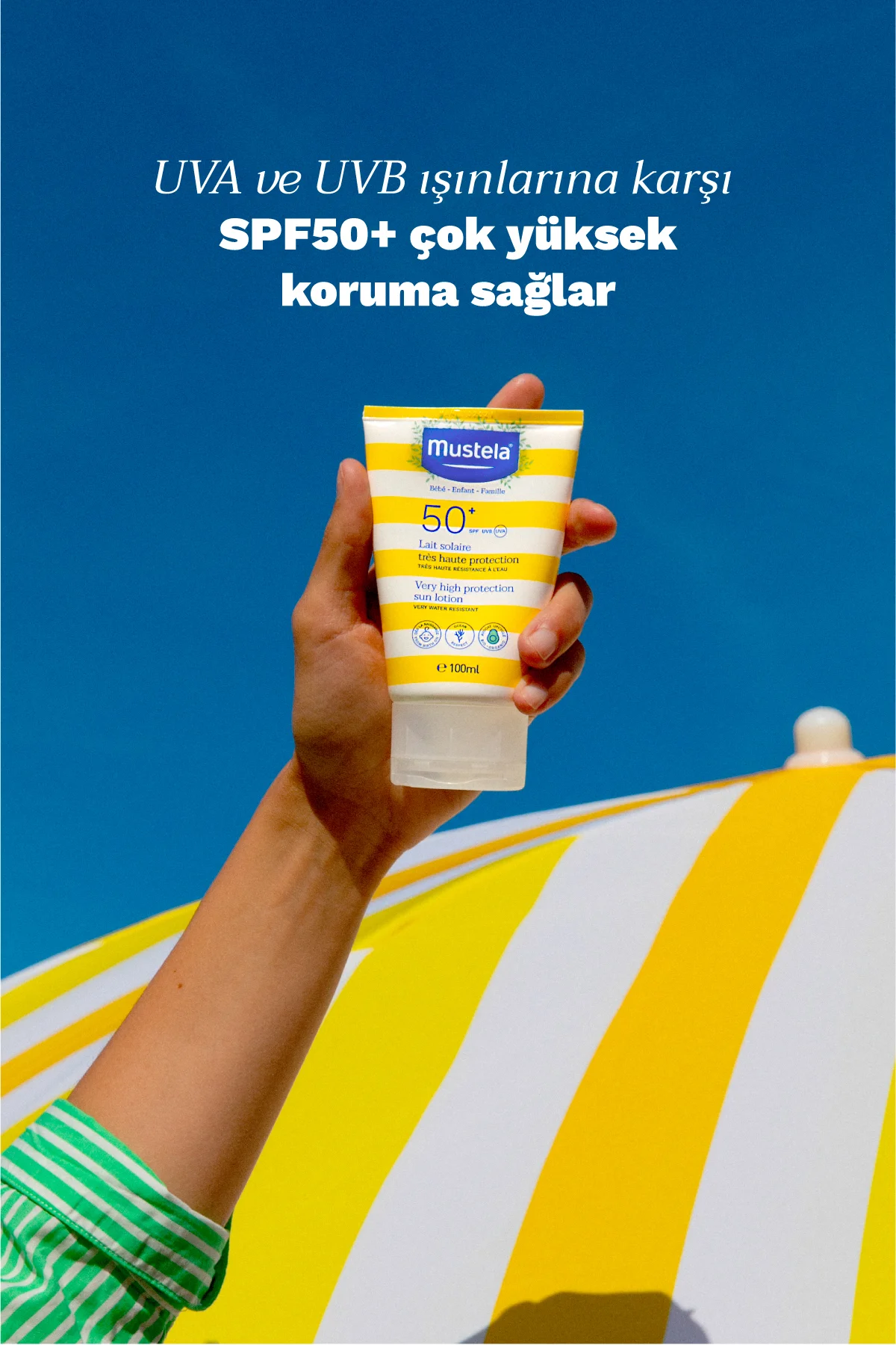 Spf 50 Yüksek Koruma Yüz Vücut Güneş Koruyucu Suya Dayanıklı Tüm 