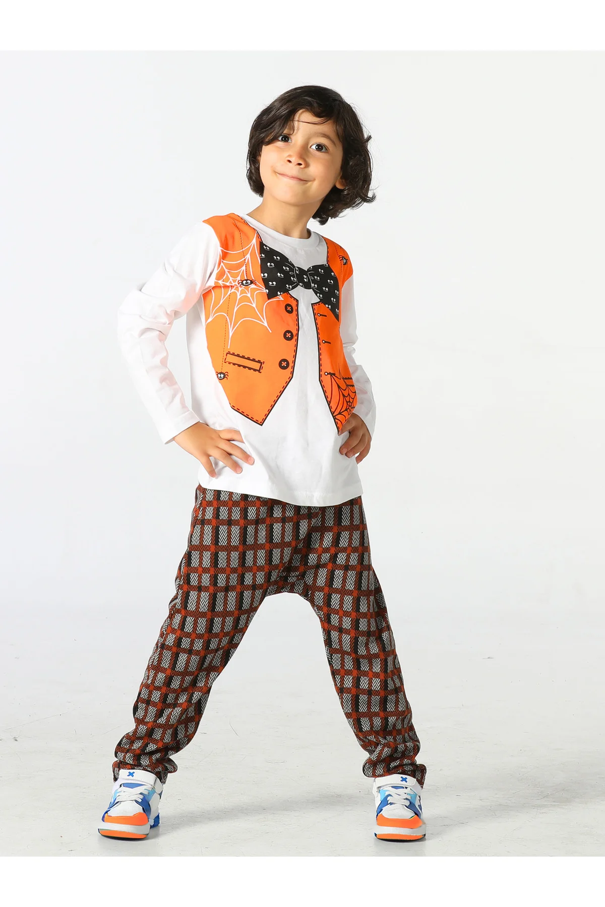 Spider Yelek Baskılı Pantolon + T-shirt Takım