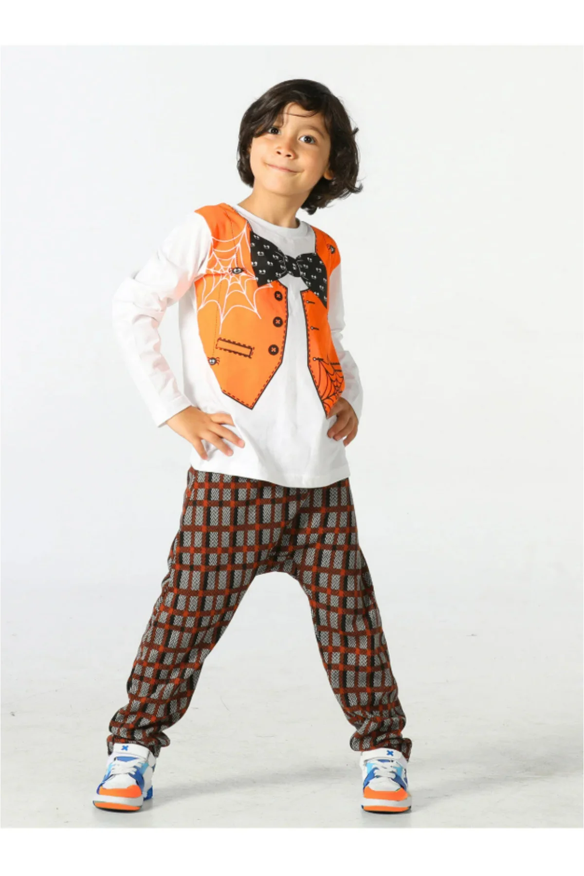 Spider Yelek Baskılı Pantolon + T-shirt Takım