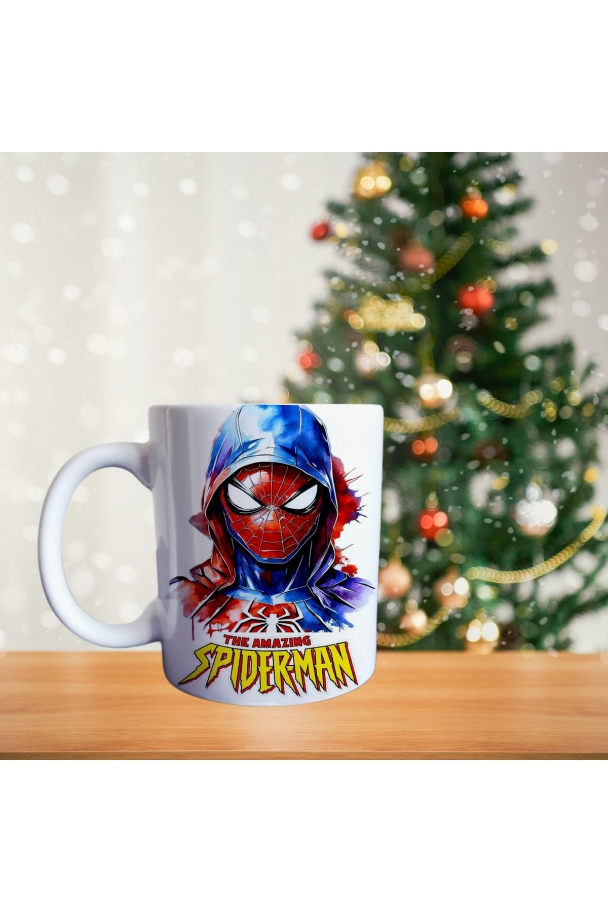 Spiderman örümcek adam film temalı porselen kupa