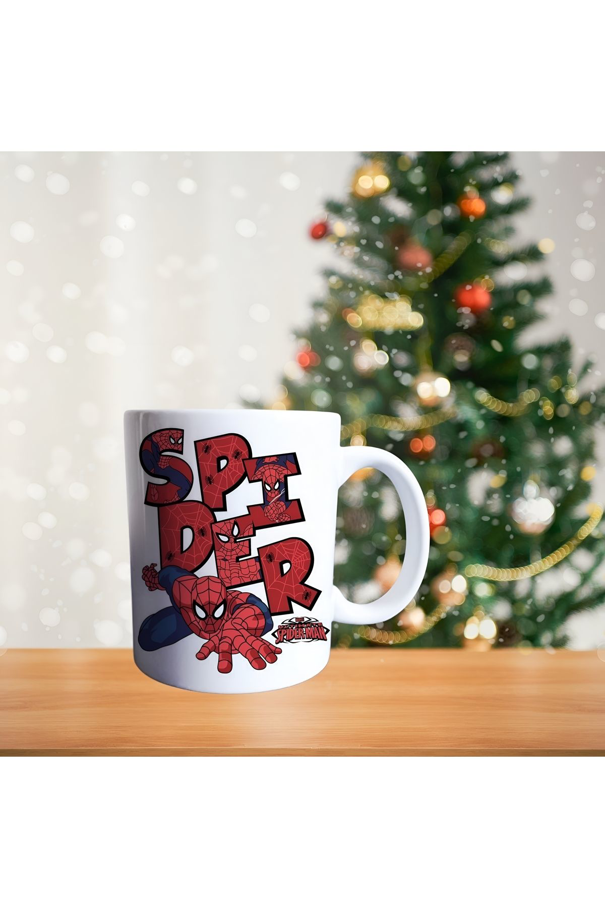 Spiderman örümcek adam film temalı porselen kupa