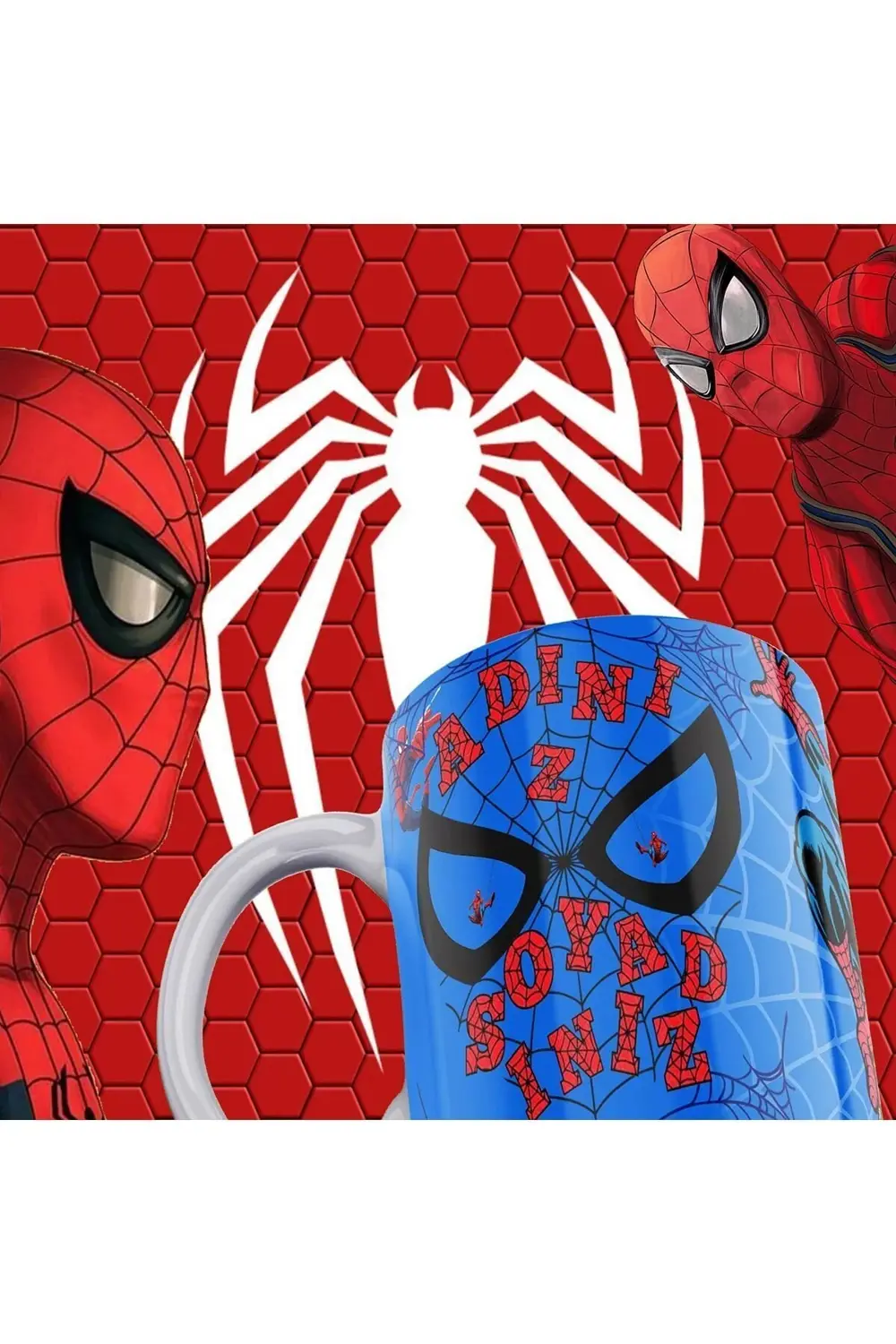 Spiderman Örümcek Adam Kişiye Özel Porselen Kupa Bardak