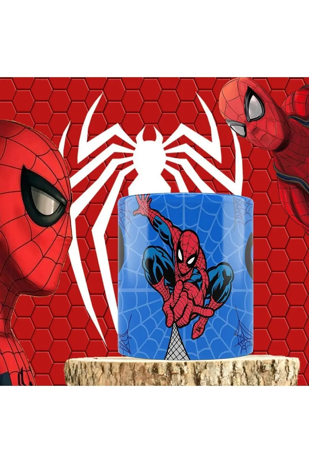 Spiderman Örümcek Adam Kişiye Özel Porselen Kupa Bardak