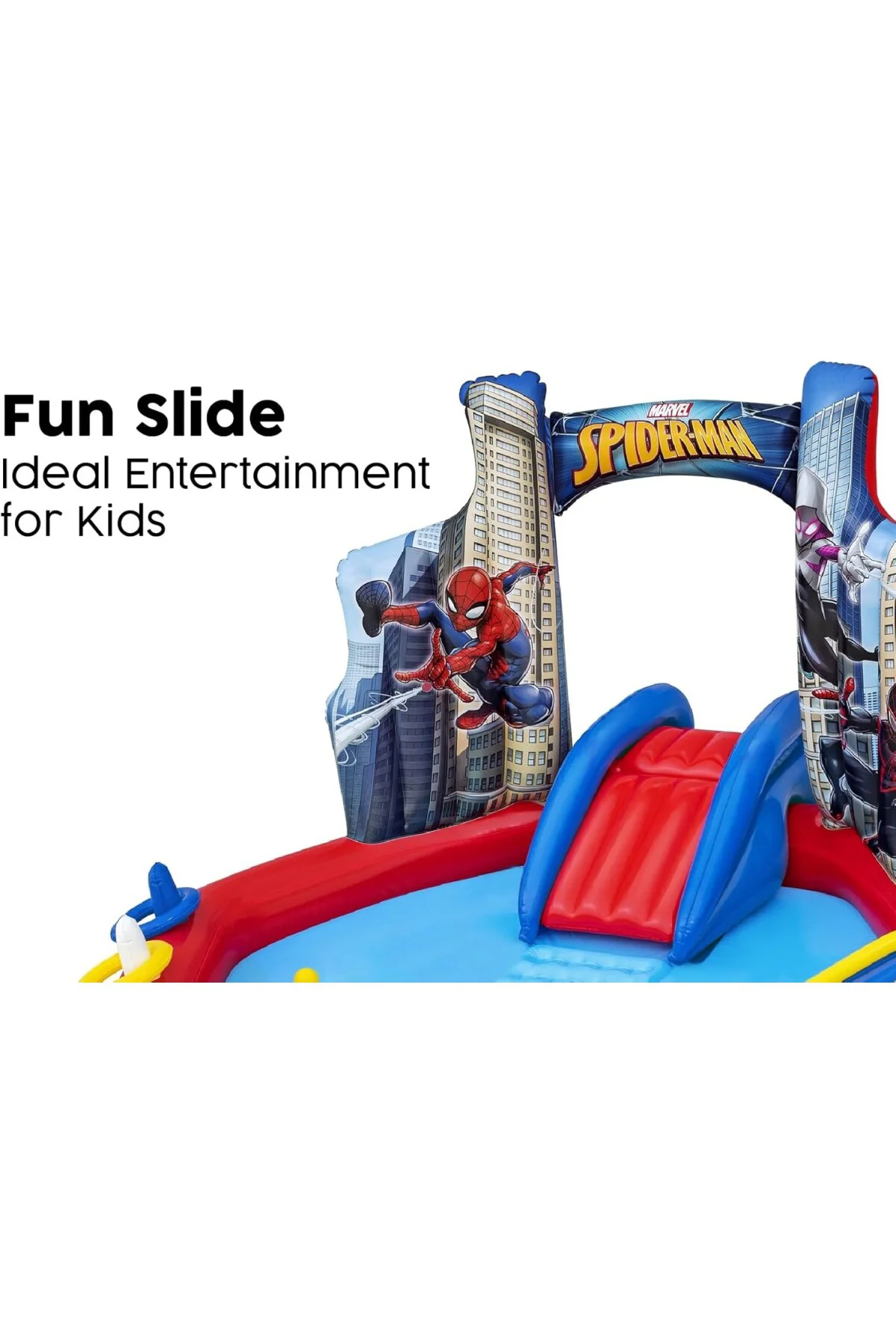 Spider–Man Şişirilebilir Oyun Merkezi 2,11 m x 2,06 m x 1.27 m Spider–Man Şişirilebilir Oyun Merkezi 2,11 m x 2,06 m x 1.27 m