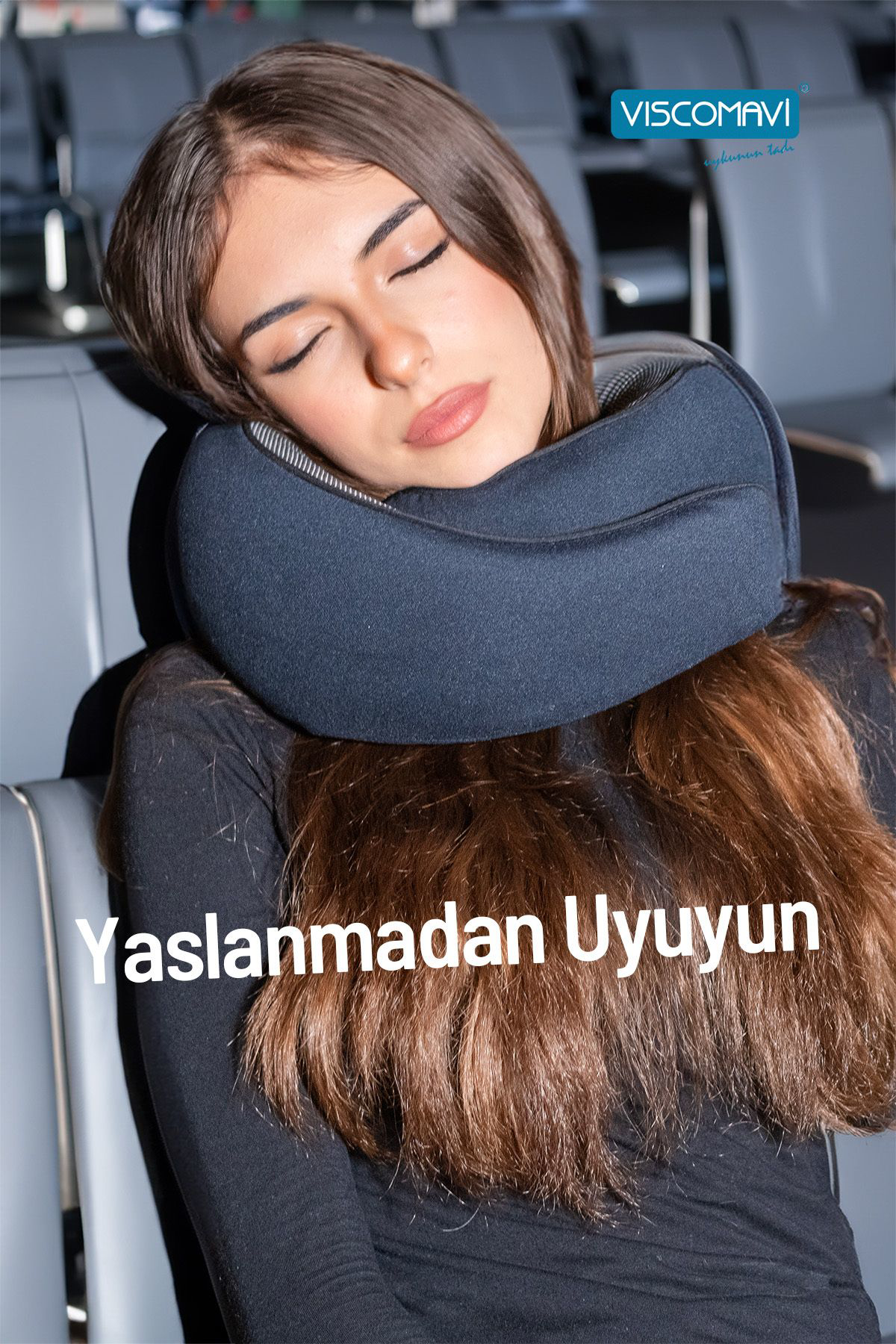 Viscomavi Spiral Seyahat Yastığı Pembe