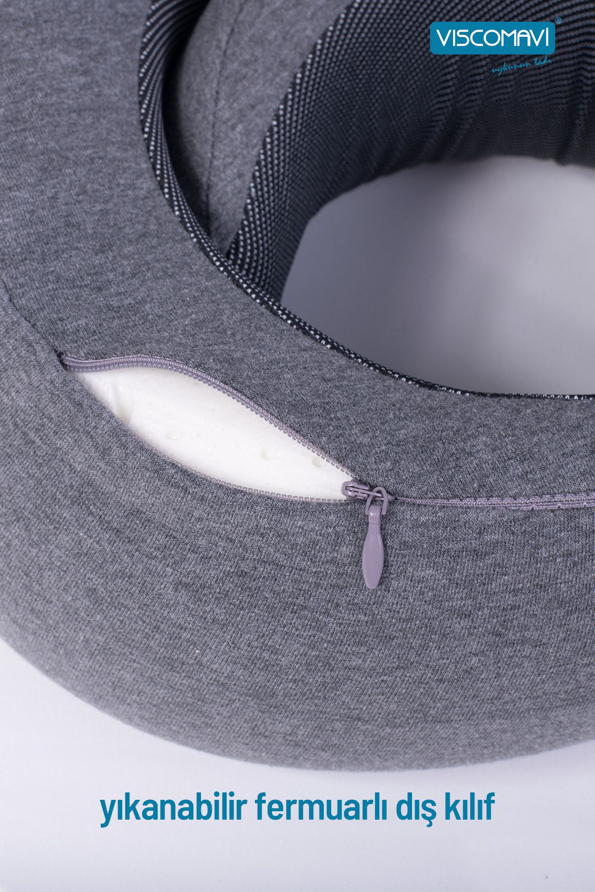 Viscomavi Spiral Seyahat Yastığı Pembe