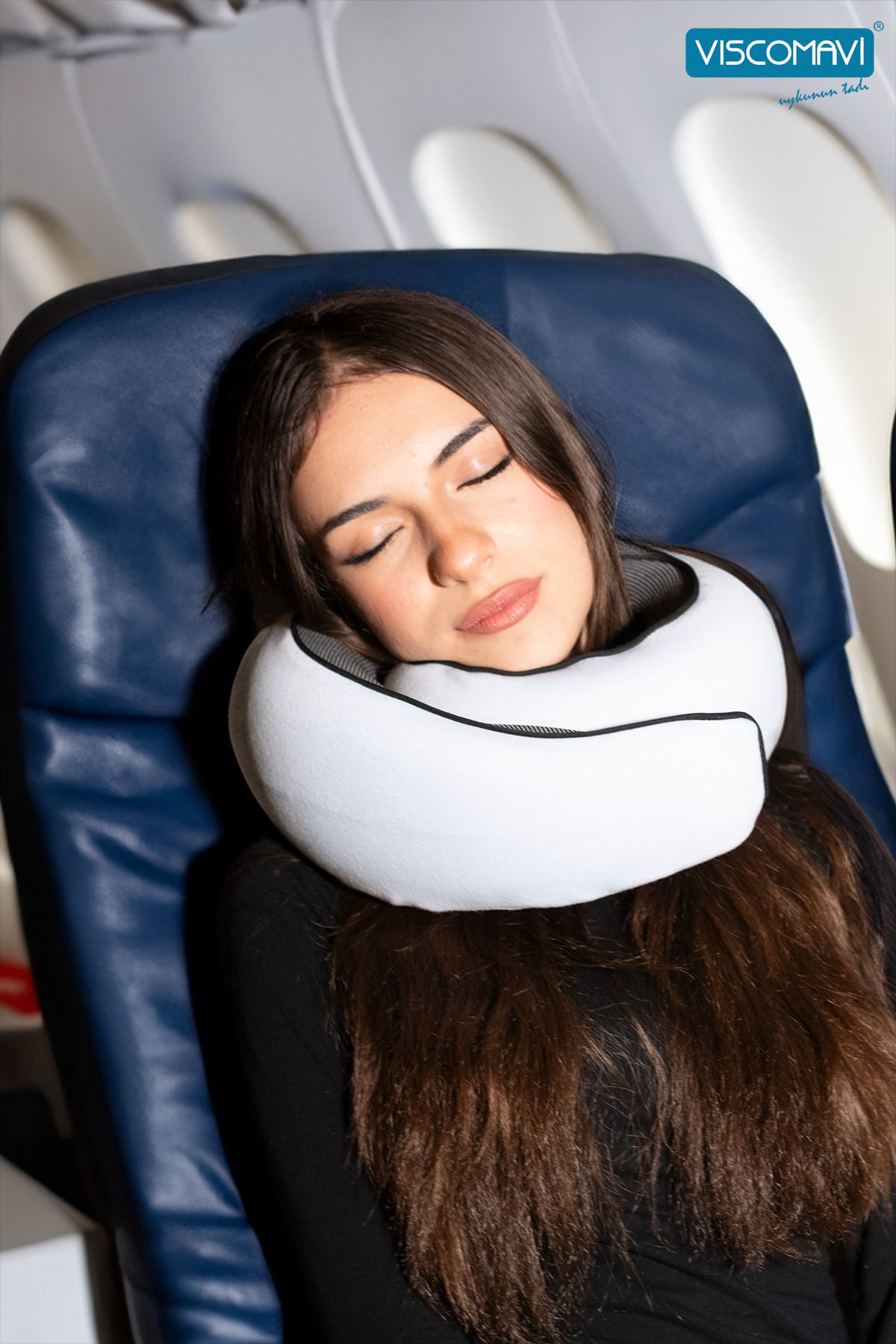 Viscomavi Spiral Seyahat Yastığı Pembe