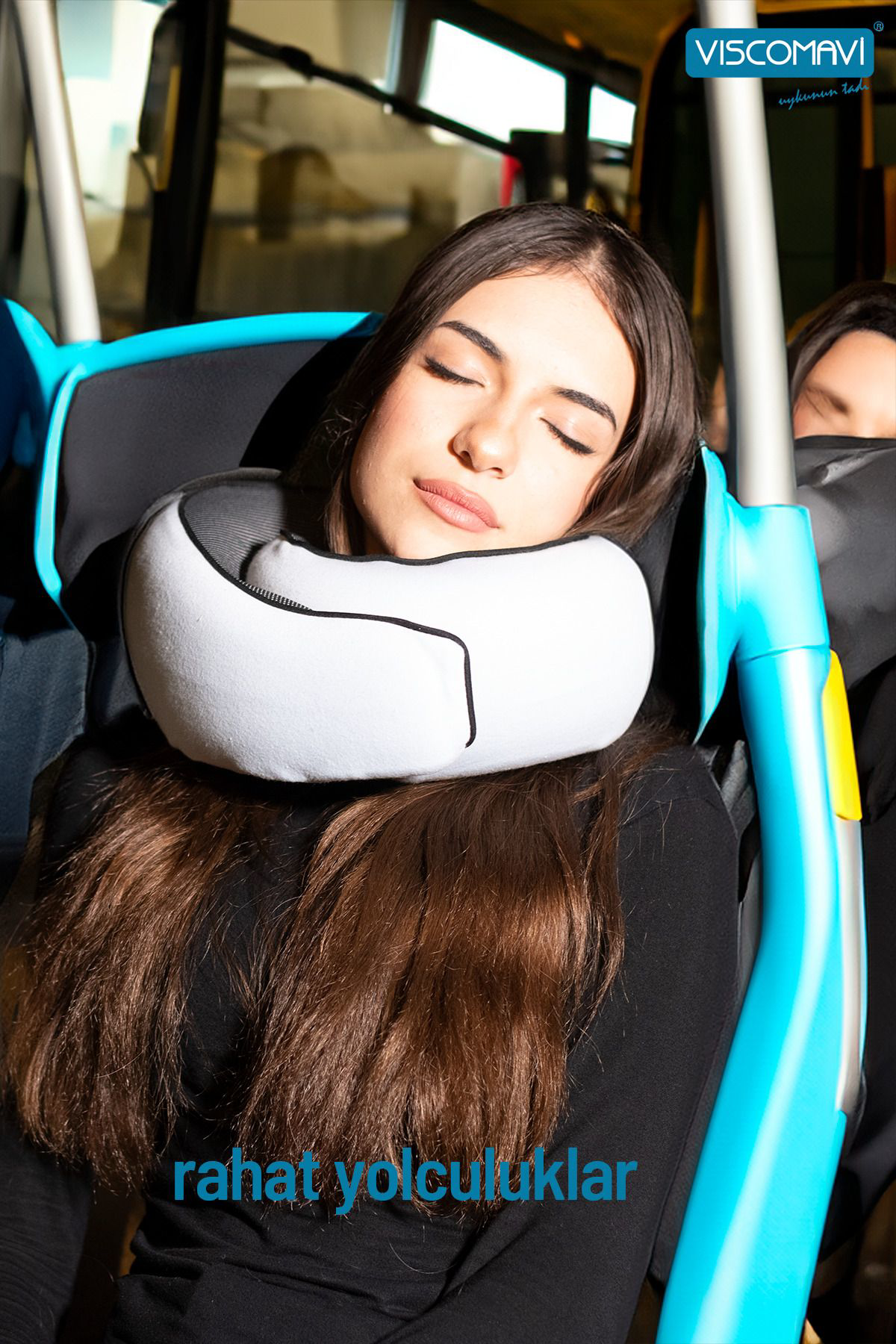 Viscomavi Spiral Seyahat Yastığı Pembe