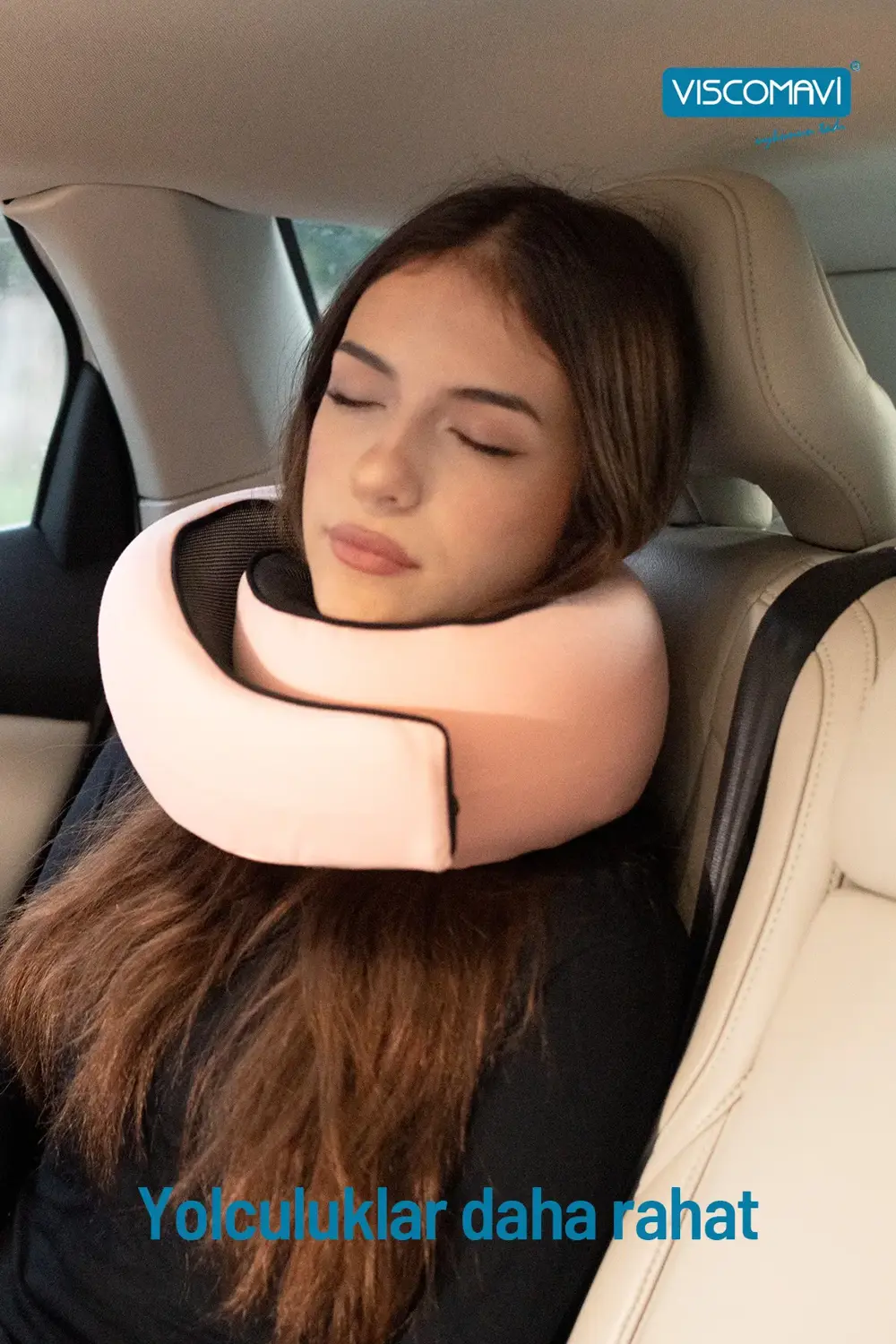 Spiral Seyahat Yastığı Pembe