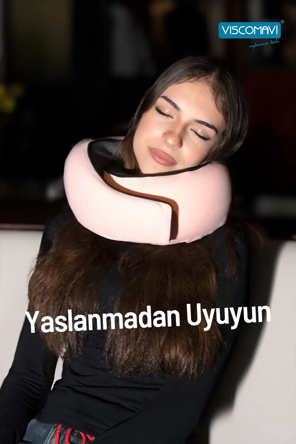 Spiral Seyahat Yastığı Pembe