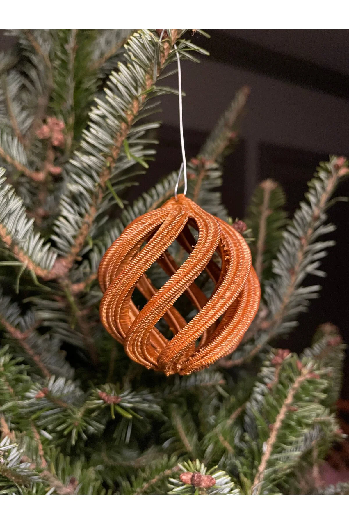 Spiral Yılbaşı Ağacı Süsü Yılbaşı Ağacı Süsü Top 13CM