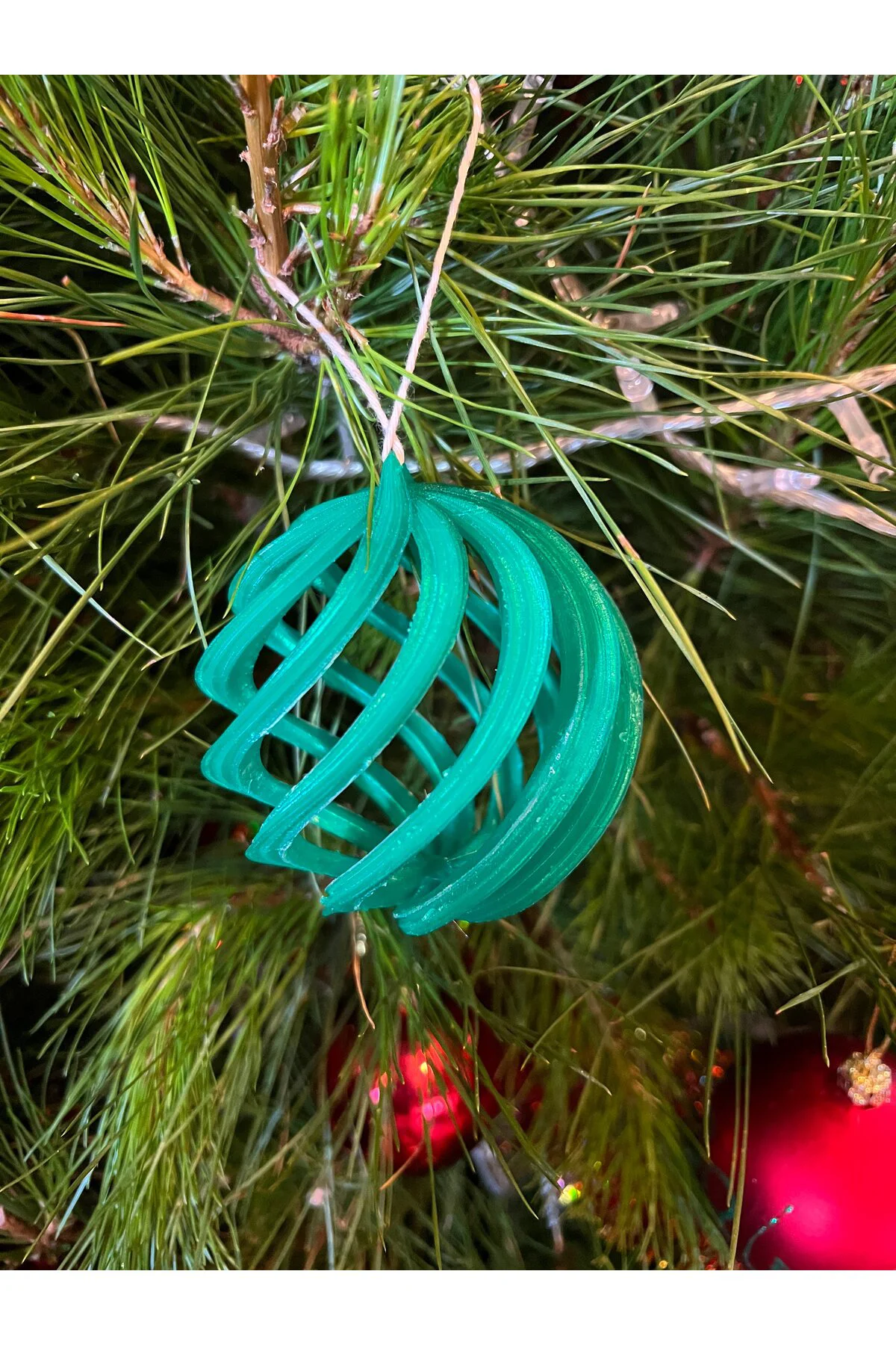 Spiral Yılbaşı Ağacı Süsü Yılbaşı Ağacı Süsü Top 13CM