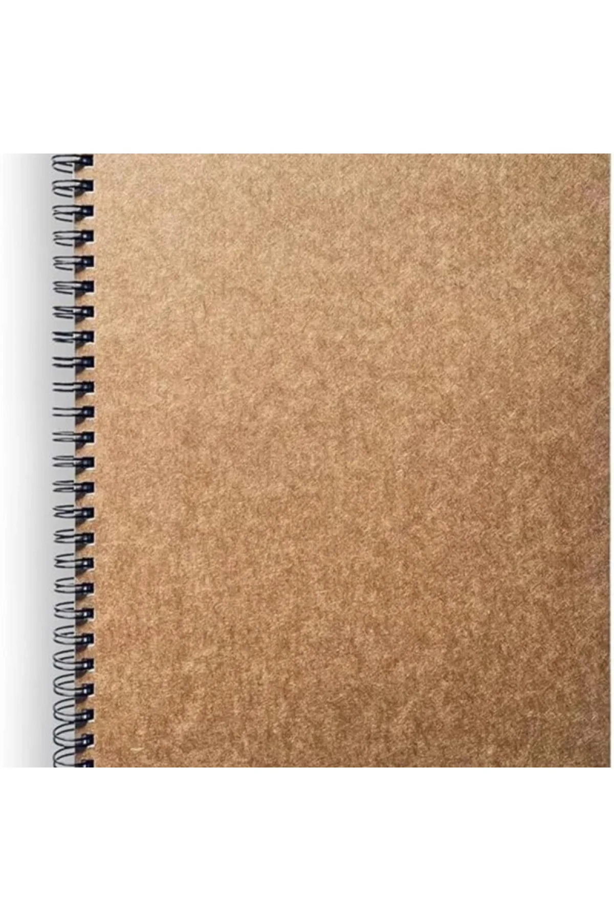 Spiralli Defter, Kraft Kapaklı, B5 Boyutunda (182x257 mm), 100 Yaprak (Çizgisiz)