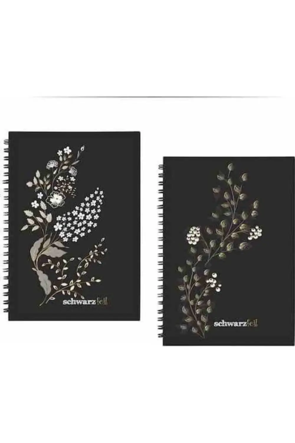 Spiralli Defter Schwarz Foil Sert Kapaklı 14x20 Cm 60 Yaprak 4101