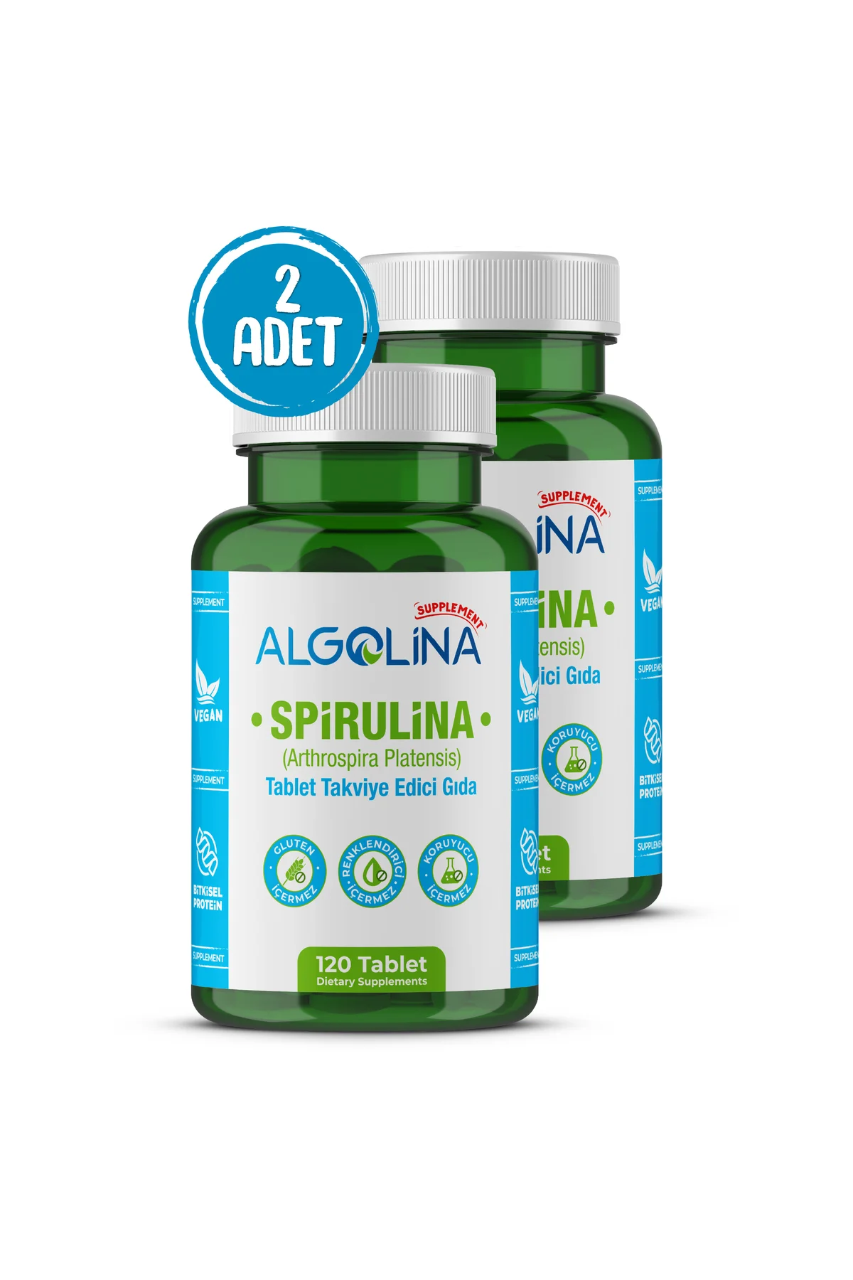 Spirulina 120 Tablet 600 Mg Bitkisel Protein - Takviye Edici Gıda