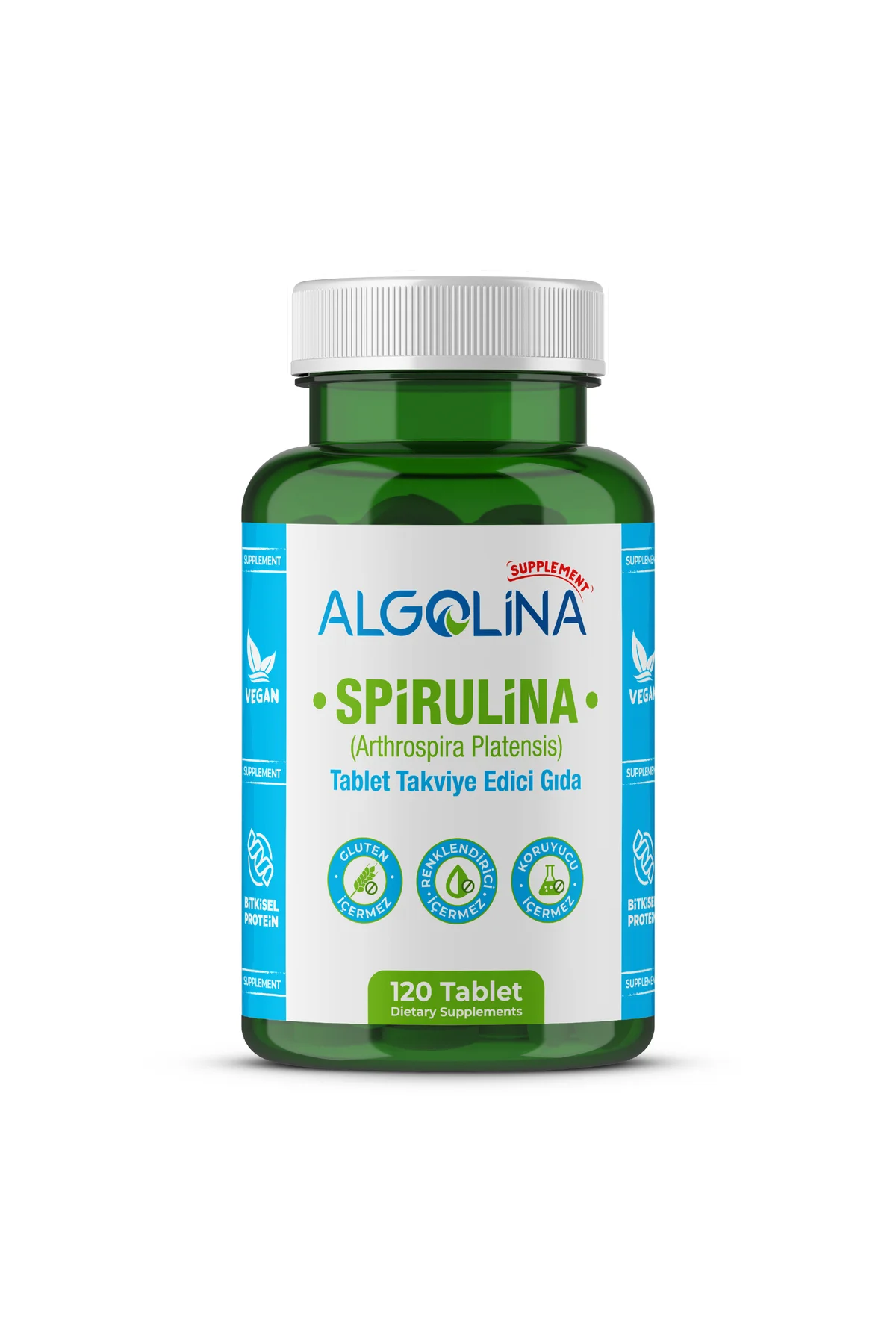 Spirulina 120 Tablet 600 Mg Bitkisel Protein - Takviye Edici Gıda