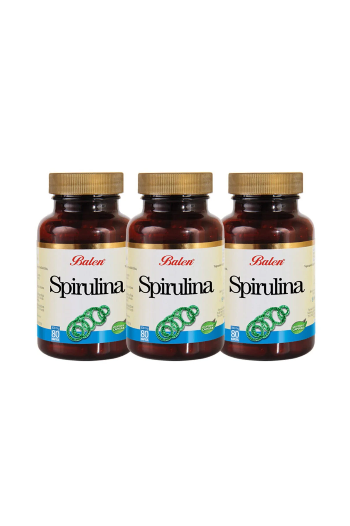 Spirulina 300 Mg 80 Kapsül 3 Adet