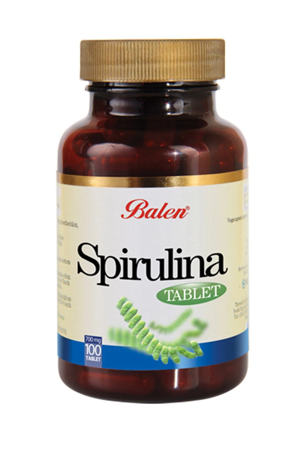 Spirulina Tablet 100 X 740 Mg Siprulina Yosun Alg - 3 Kutu Yosun Hapı Tablet