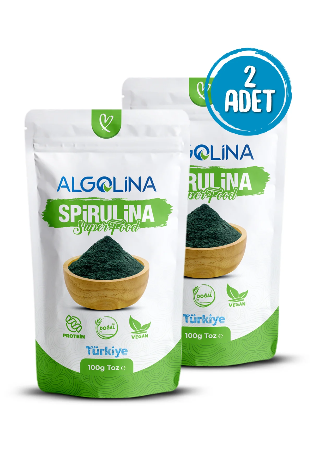 Spirulina Tozu 100 gr (2 ADET) - Bitkisel Protein - Doğal Diyet T