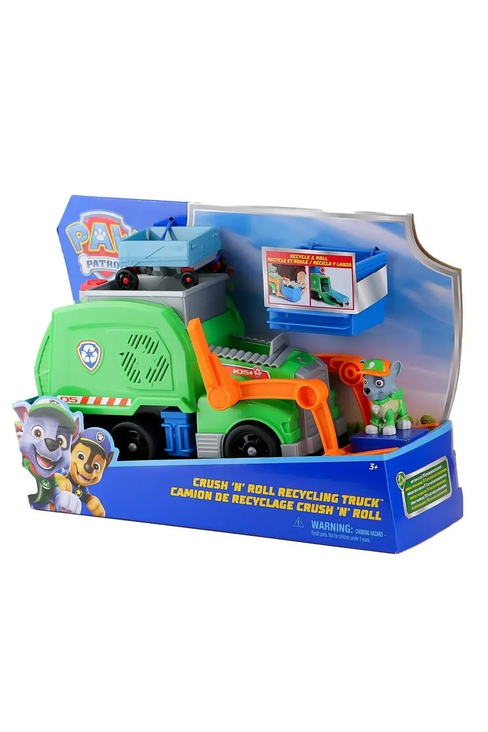 SPM-6071248 PaW Patrol Rocky ile Crush N Roll Geri Dönüşüm Kamyon