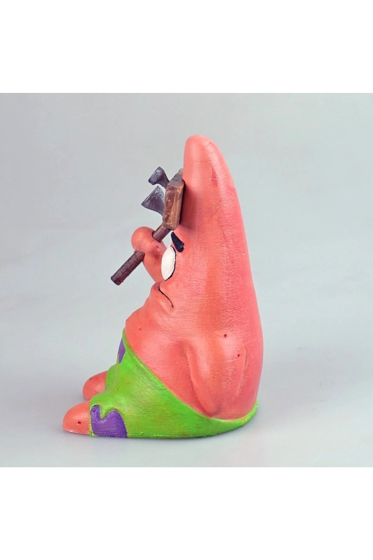 Spongebob Hammered Patrick Boyalı Figür 15 cm