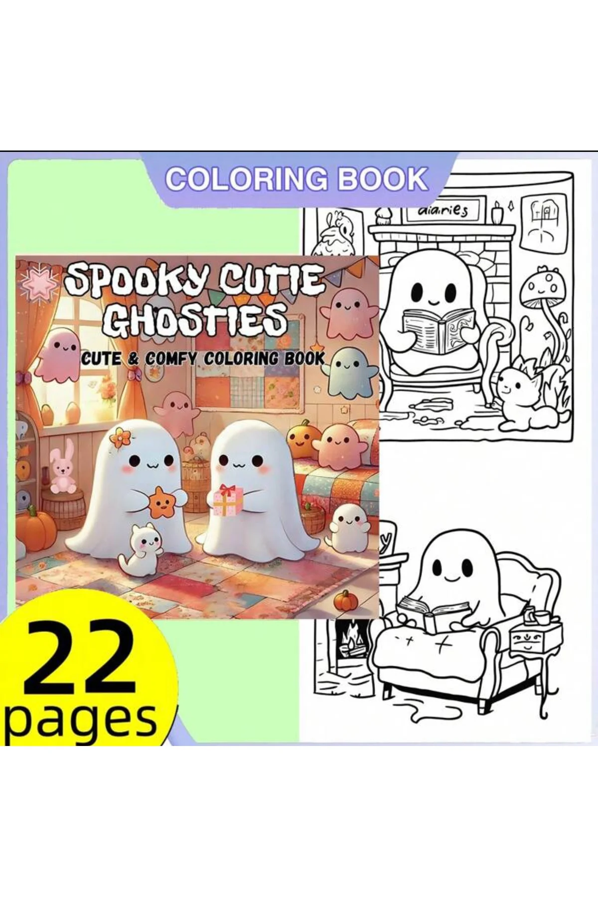 Spooky Cutie Ghosties Boyama Kitabı