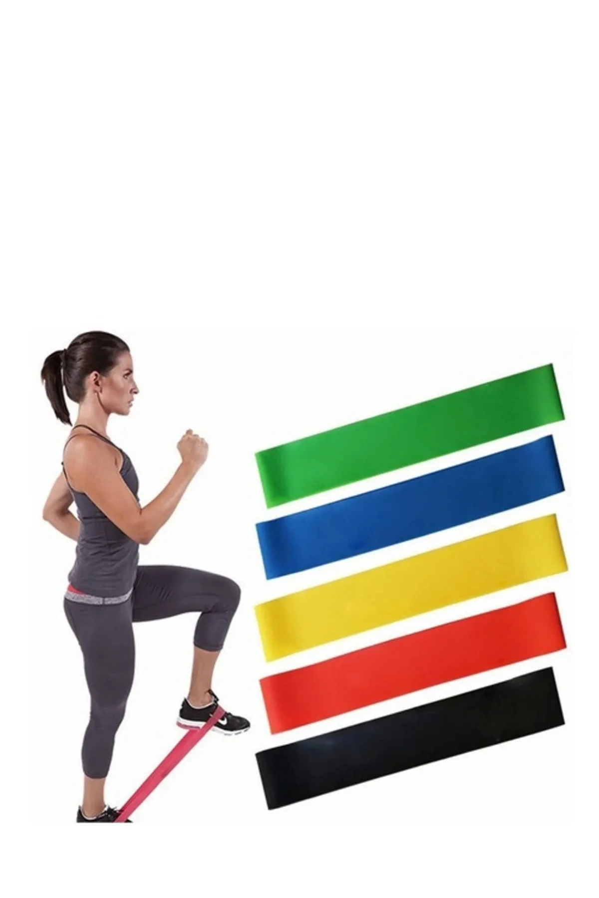 Spor Antrenman Direnç Bandı Esnek Dayanıklı Egzersiz ve Fitness L