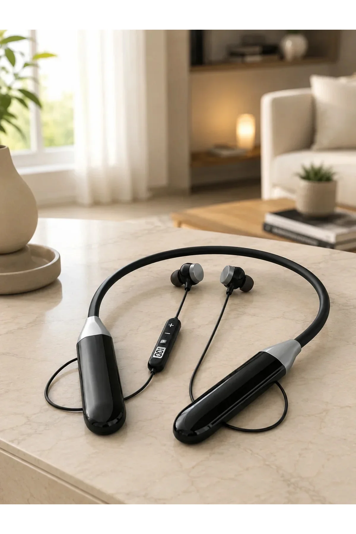Spor İçin Bluetooth Boyun Kulaklığı krofonlu Kablosuz Kulak İçi Müzik ve Telefon Kulaklığı Spor İçin Bluetooth Boyun Kulaklığı krofonlu Kablosuz Kulak İçi Müzik ve Telefon Kulaklığı