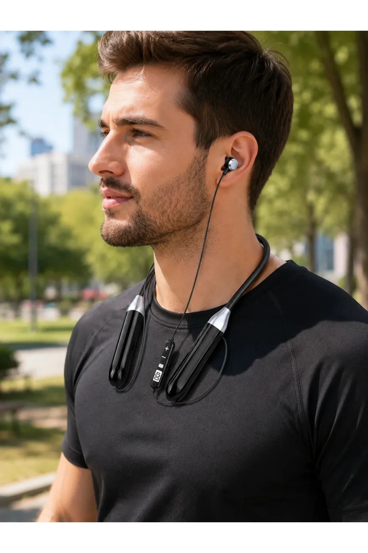 Spor İçin Bluetooth Boyun Kulaklığı krofonlu Kablosuz Kulak İçi Müzik ve Telefon Kulaklığı Spor İçin Bluetooth Boyun Kulaklığı krofonlu Kablosuz Kulak İçi Müzik ve Telefon Kulaklığı
