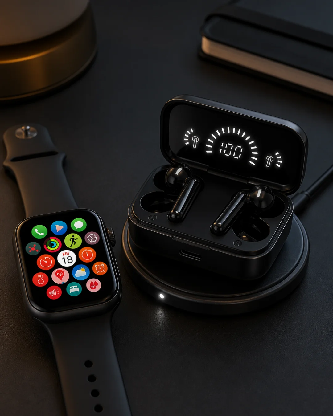 Spor ve Günlük Kullanıma Uygun Akıllı Saat ve Bluetooth Kulaklık Seti Yüksek Performans