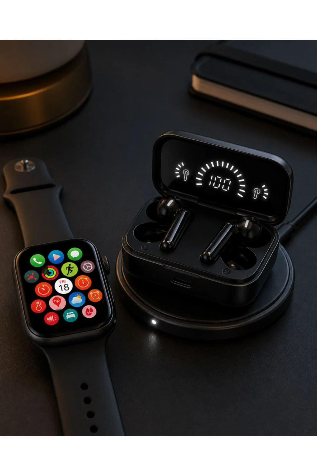 Spor ve Günlük Kullanıma Uygun Akıllı Saat ve Bluetooth Kulaklık 