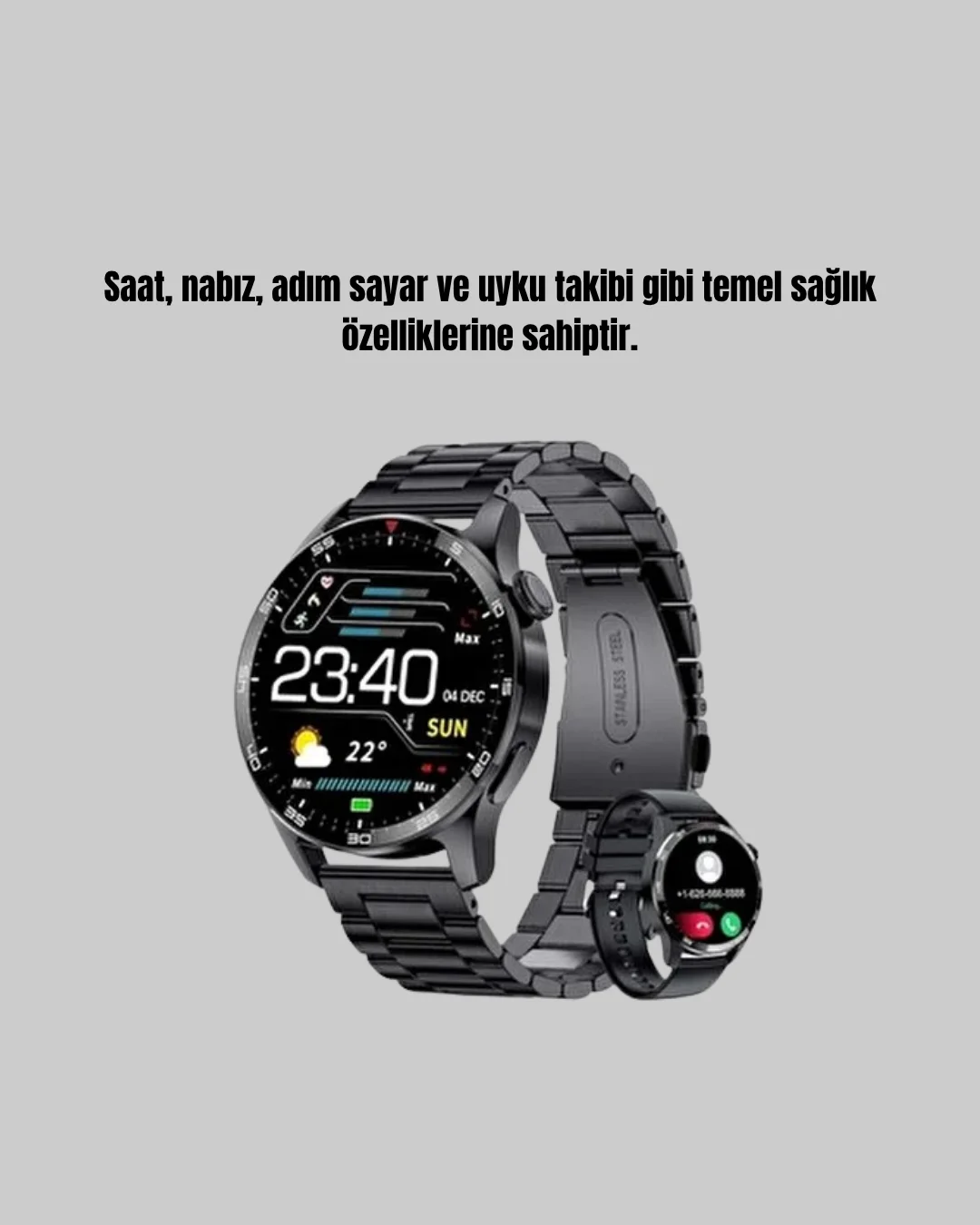 Spor ve Sağlık Takip Özellikli Akıllı Saat – Kalp Atış, Uyku ve Adım Ölçer Fonksiyonlu