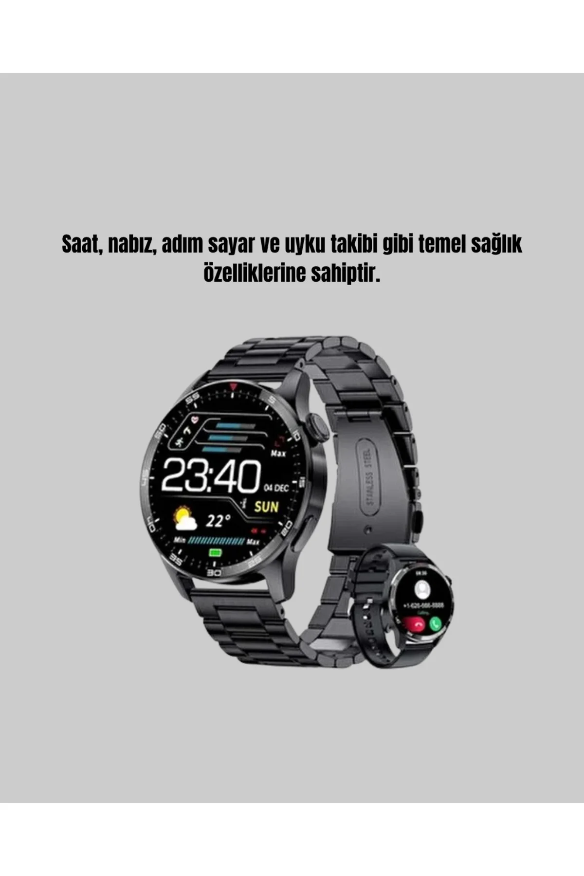 Spor ve Sağlık Takip Özellikli Akıllı Saat – Kalp Atış, Uyku ve Adım Ölçer Fonksiyonlu
