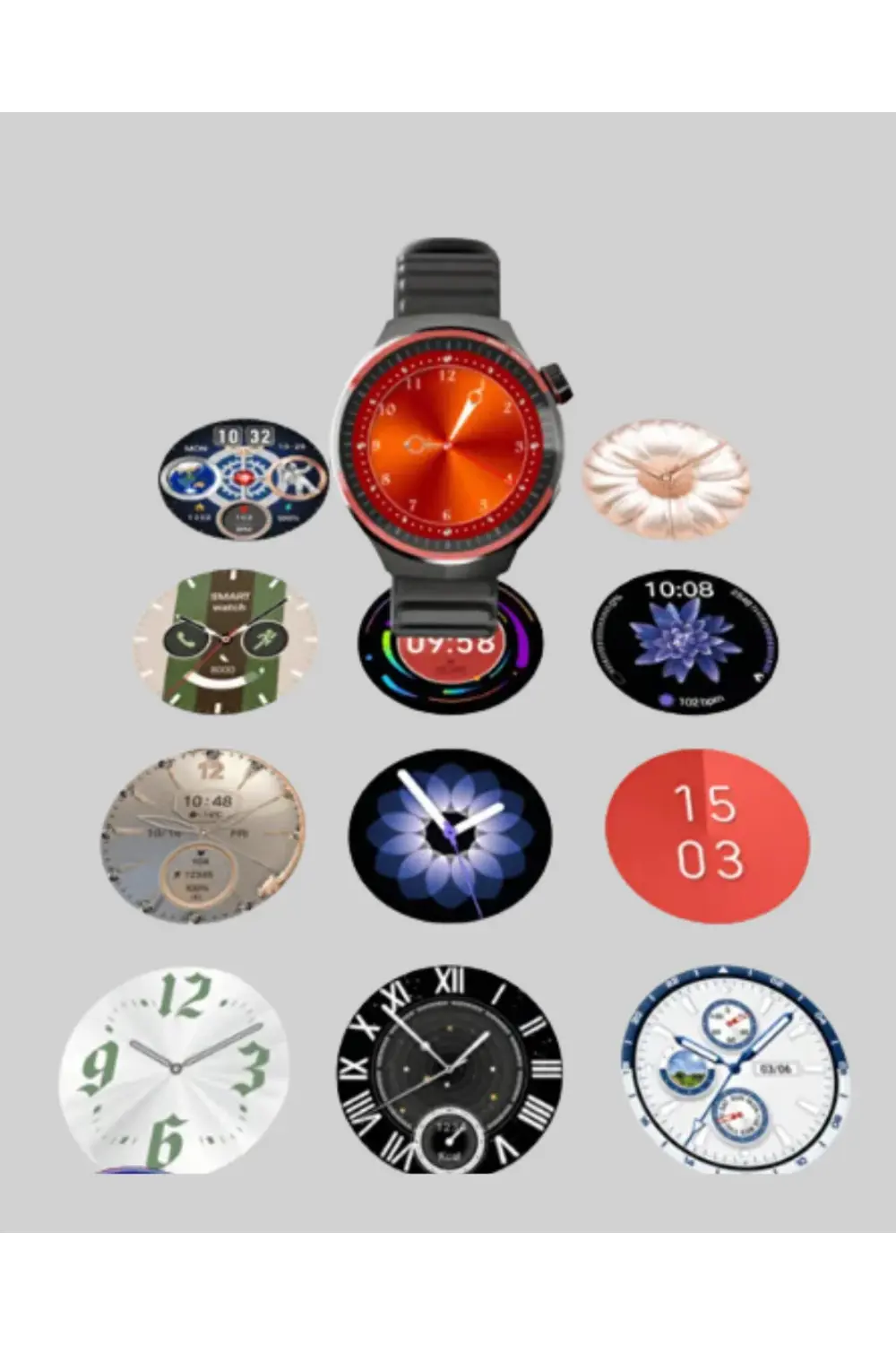 Spor ve Sağlık Takipli Akıllı Saat Kablosuz Şarj