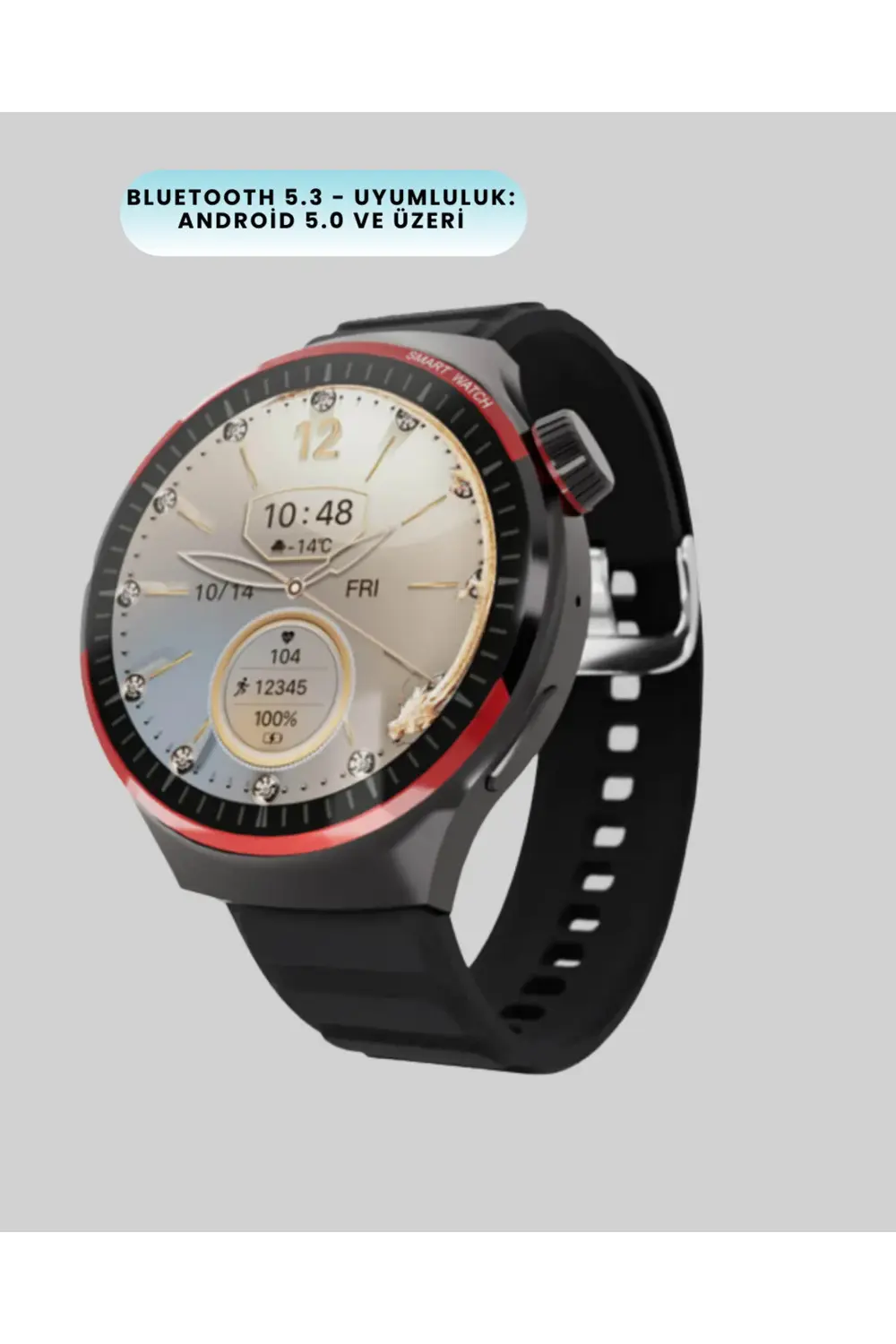 Spor ve Sağlık Takipli Akıllı Saat Kablosuz Şarj