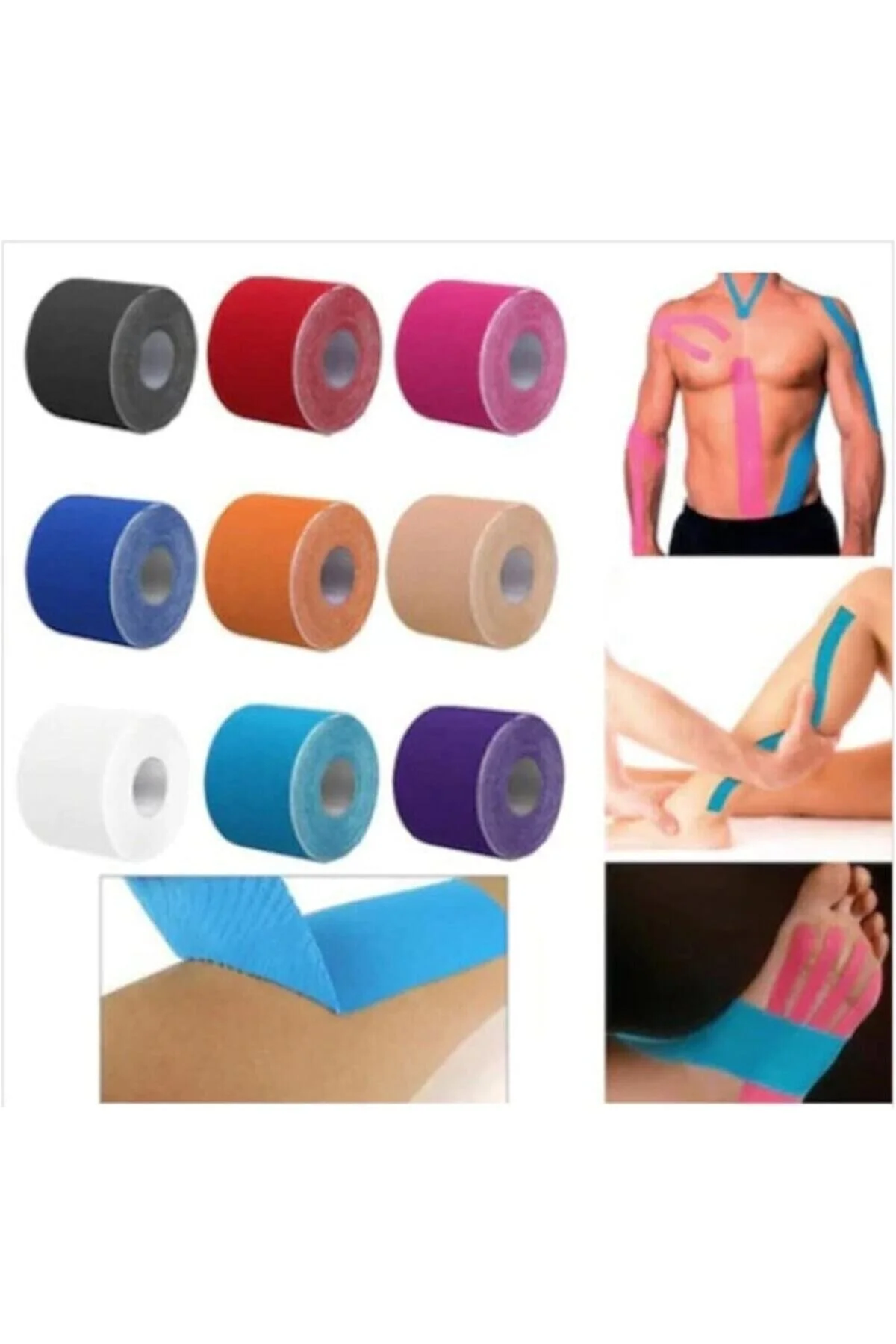 Sporcu Ağrı Kinesio Tape Yeşil Renk - Görsel 2