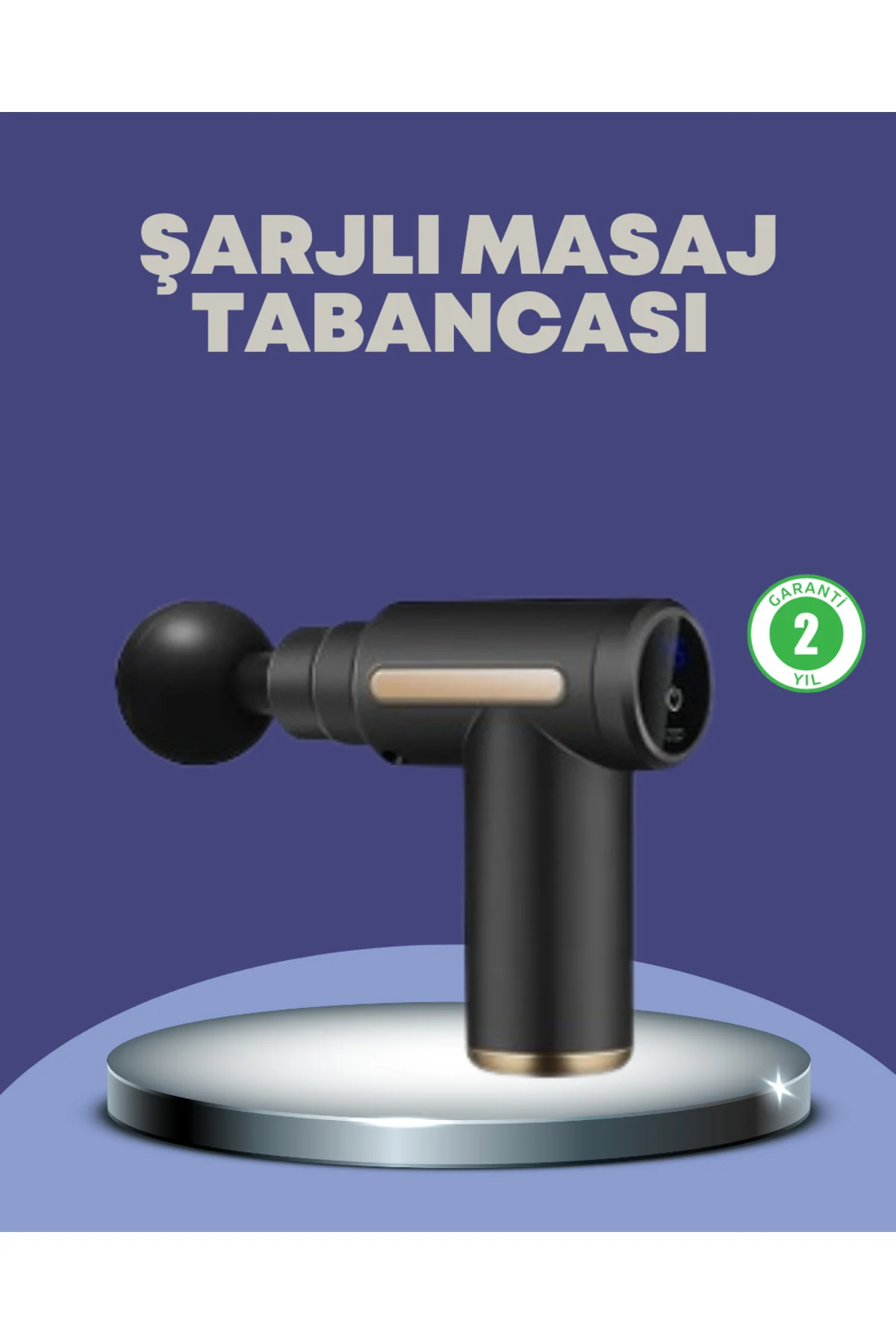 Sporcu Kas Masaj Tabancası 6 Kademe Güçlü Titreşim 4 Başlık Şarjlı Masaj Aleti