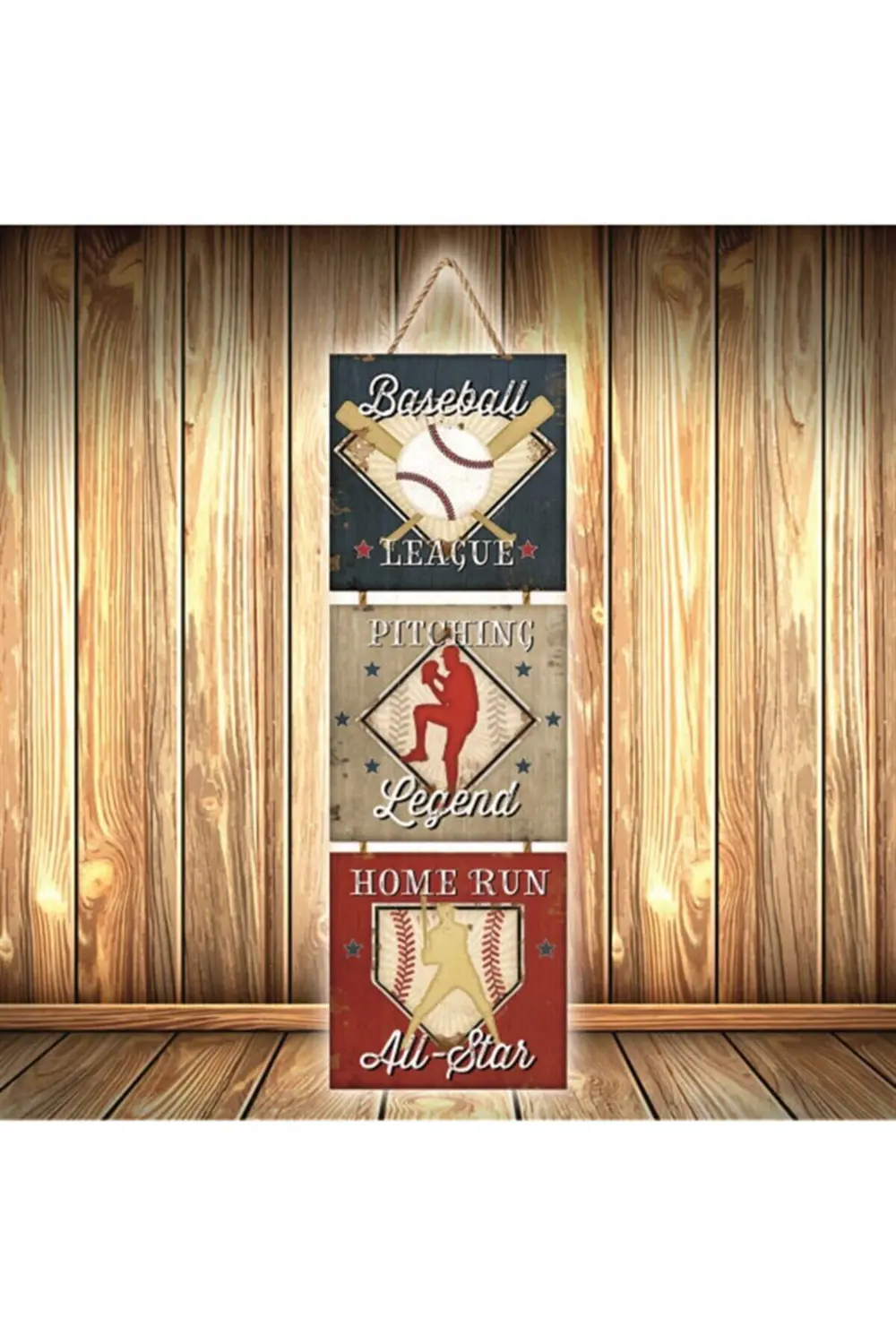 Sporcu Tasarımlı Retro Ahşap Poster Ü366