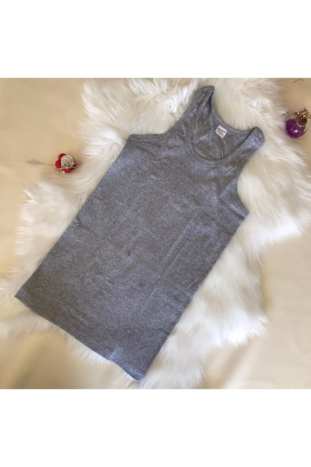 Sedef Yildizi Sporcu - Yüzücü - Sirti Çapraz Atlet 3'Lü Siyah - Beyaz - Gri