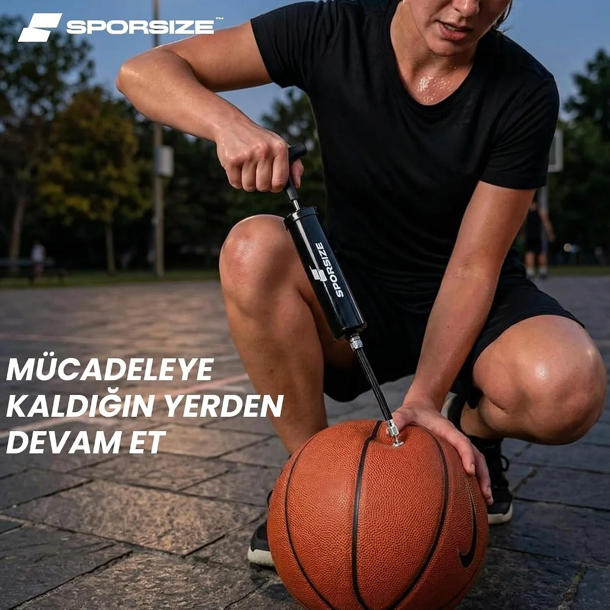 Sporsize Profesyonel Top Şişirme Pompası Futbol, Basketbol, Voleybol, Hentbol, Pilates &amp Denge Diski İçin Diğer - Görsel 4